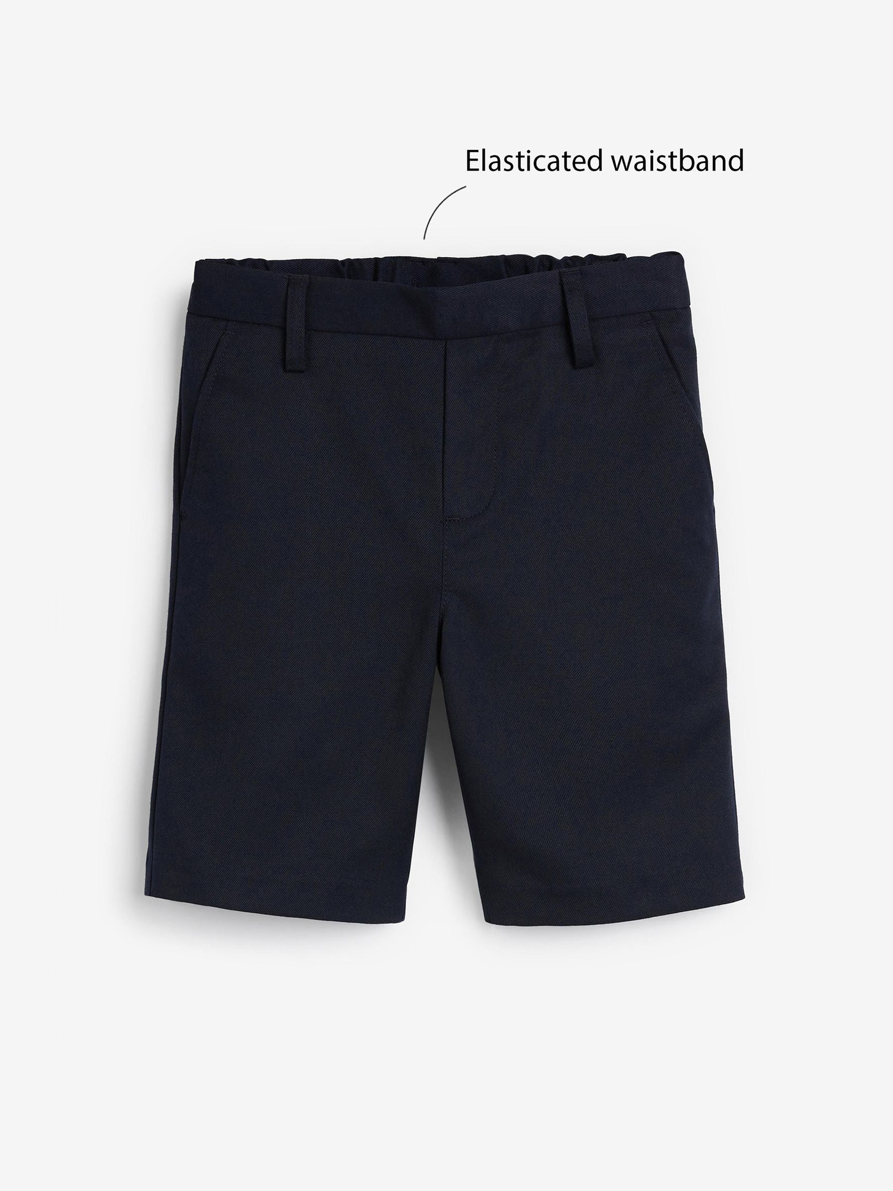 Dsiney Kidz - Navy Single Flat Front School Shorts (3-14yrs) image 5