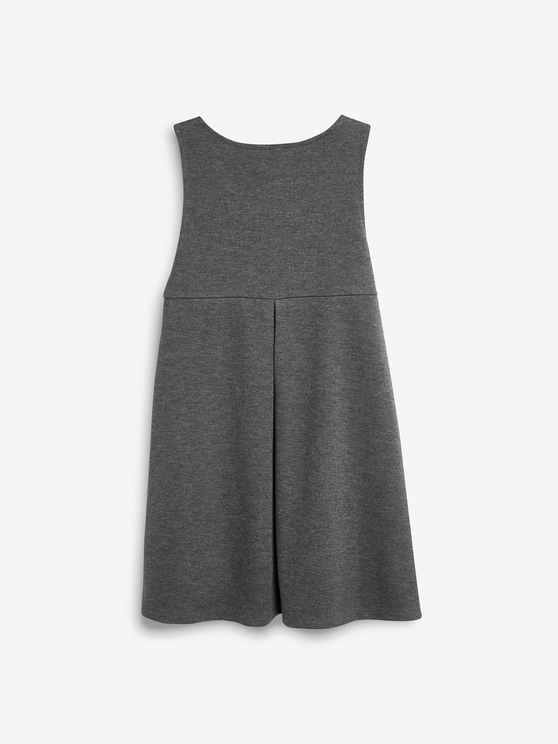 Grey Jersey Stretch Bow School Pinafore (3-14yrs) image 6