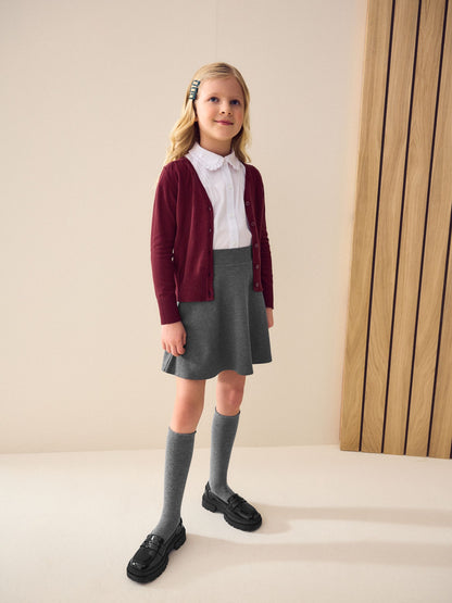 Dsiney Kidz - Burgundy Red Cotton Rich School V-Neck Cardigan (3-16yrs) image 2