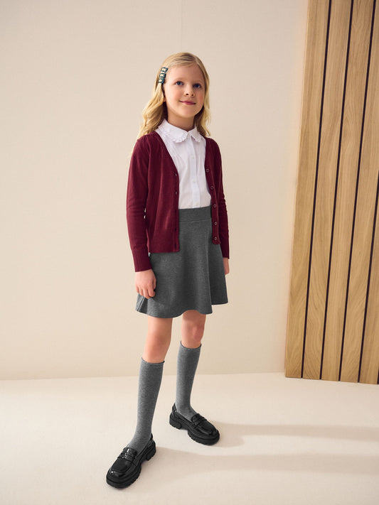 Dsiney Kidz - Burgundy Red Cotton Rich School V-Neck Cardigan (3-16yrs) image 2