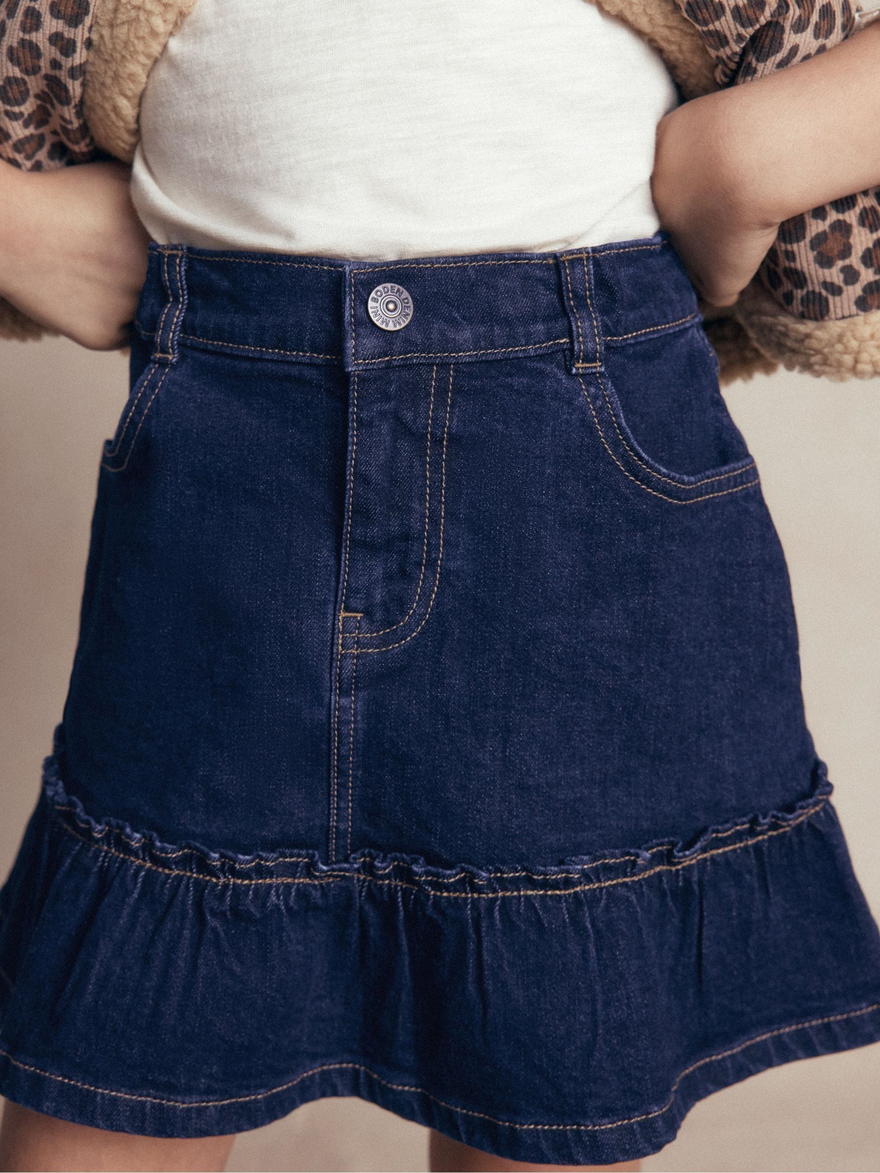 Dsiney Kidz - Boden Blue Frill Hem Denim Skirt image 1