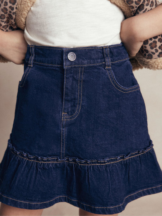Dsiney Kidz - Boden Blue Frill Hem Denim Skirt image 1