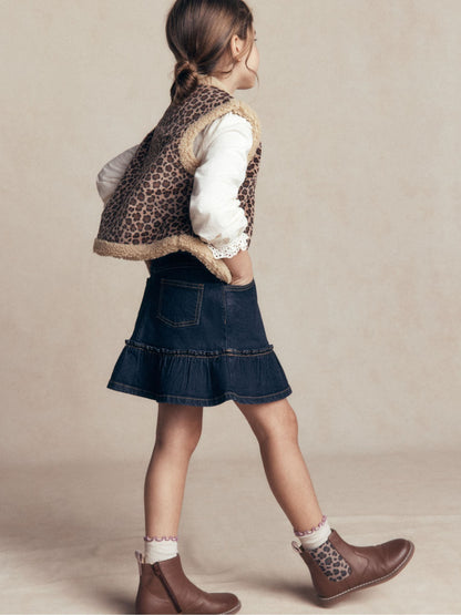 Dsiney Kidz - Boden Blue Frill Hem Denim Skirt image 2