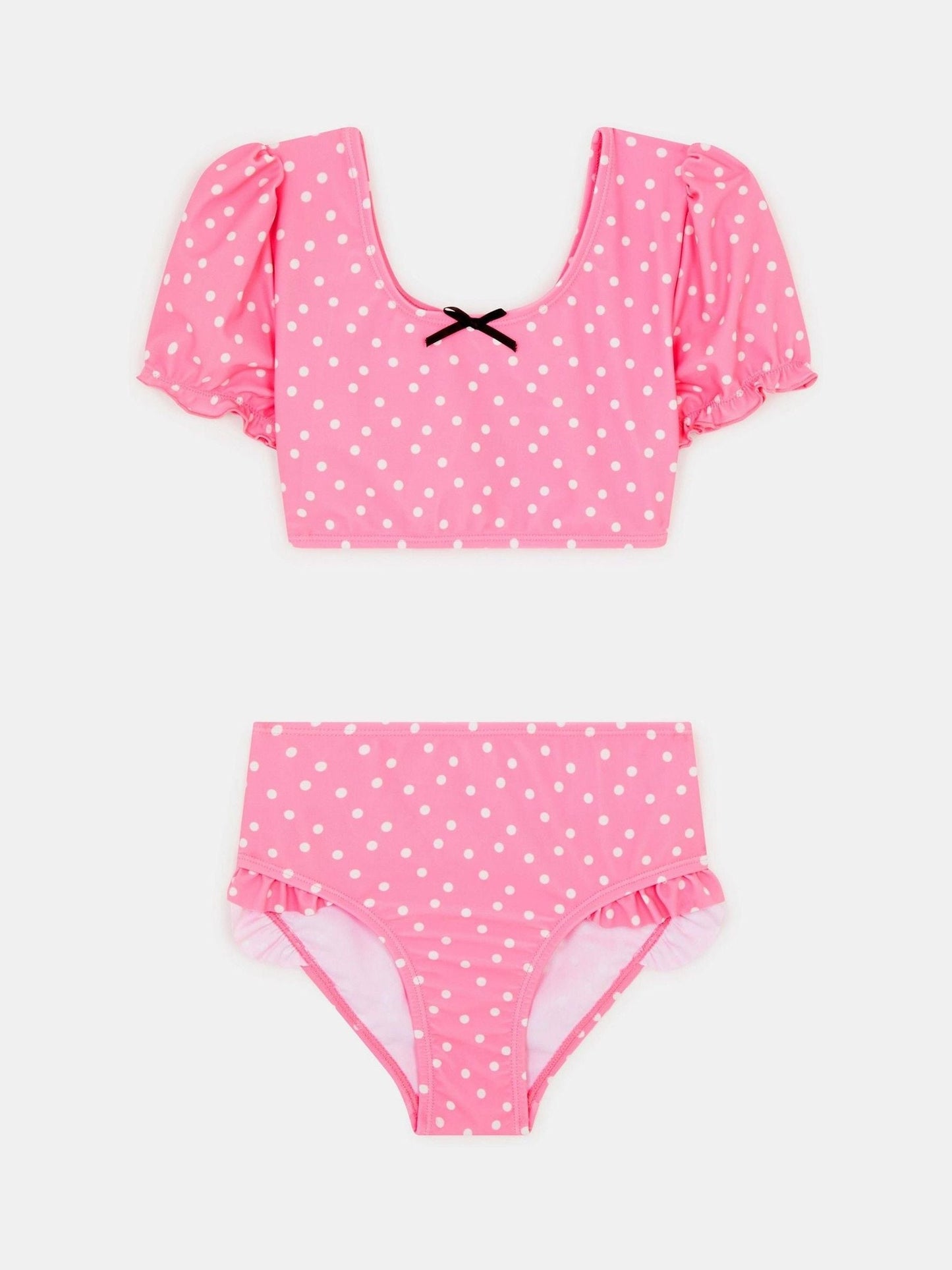 Dsiney Kidz - Angels By Accessorize Pink Puff Sleeve Polka Dot Swim Set image 1
