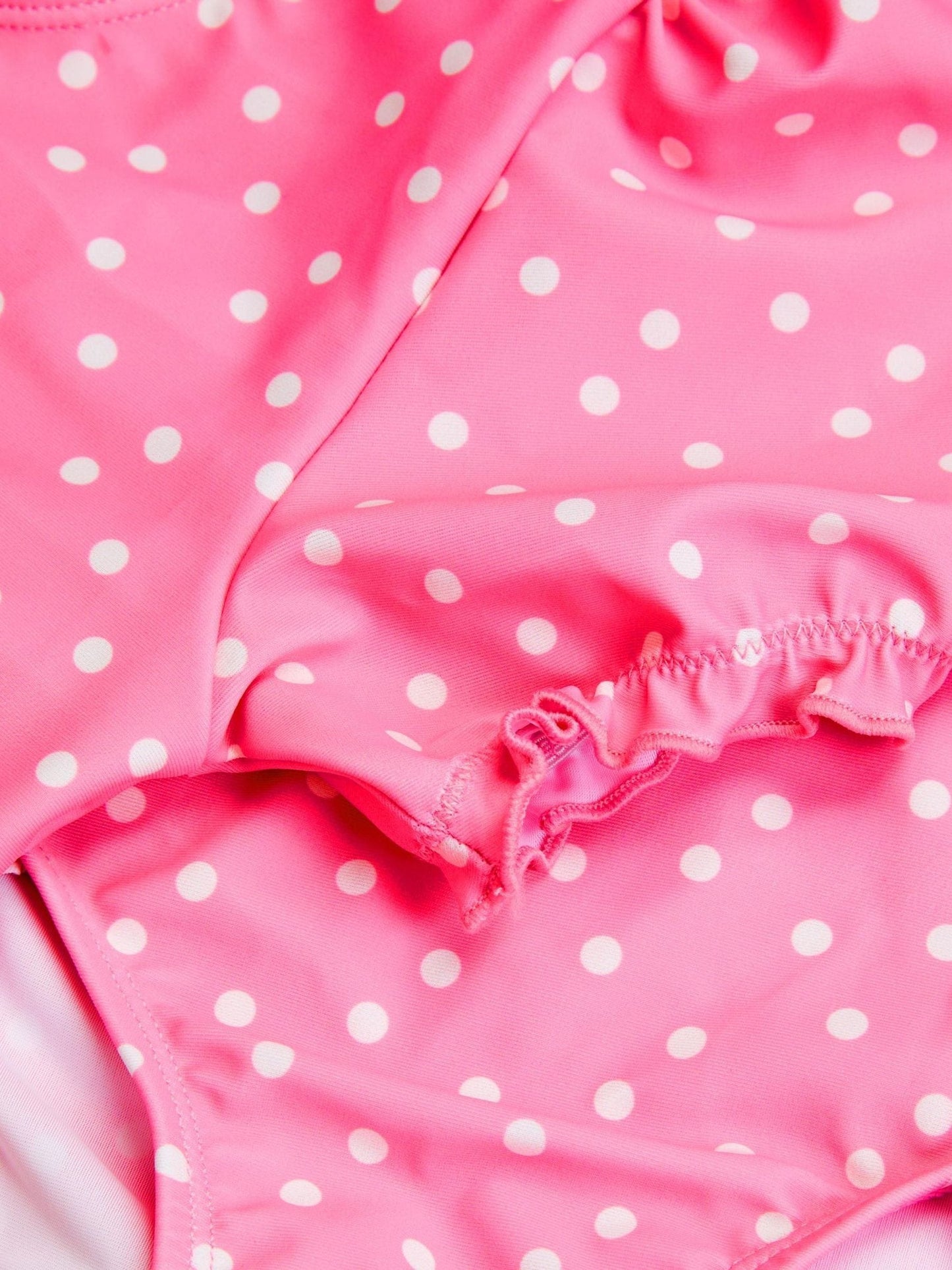 Dsiney Kidz - Angels By Accessorize Pink Puff Sleeve Polka Dot Swim Set image 2