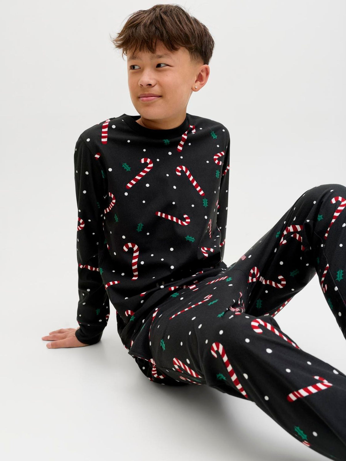 JACK & JONES Junior Black Christmas Pyjama Set - image 6