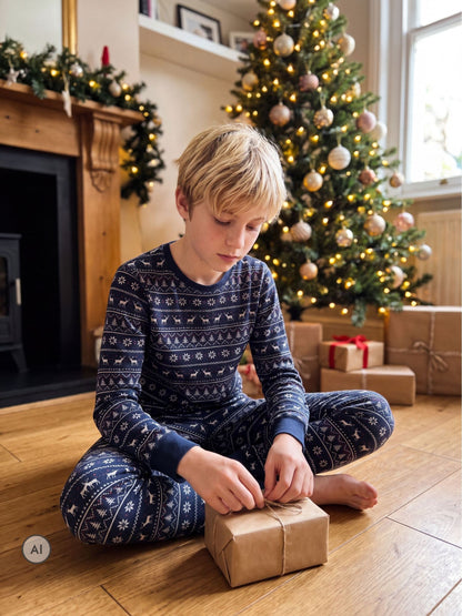 JACK & JONES Junior Blue Christmas Pyjama Set - image 1