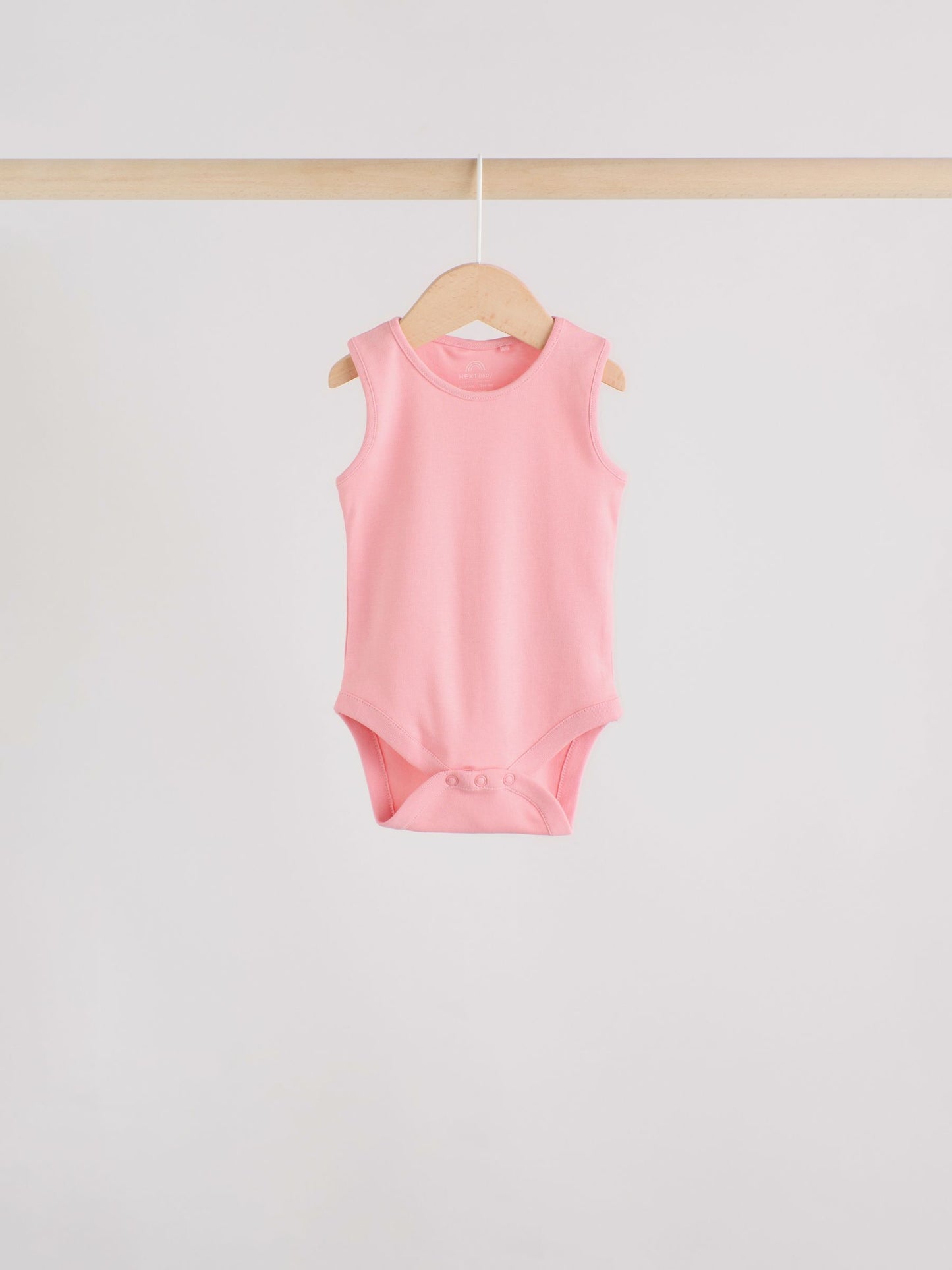 Pink/White 7 Pack Essential Vest Baby Bodysuits image 6