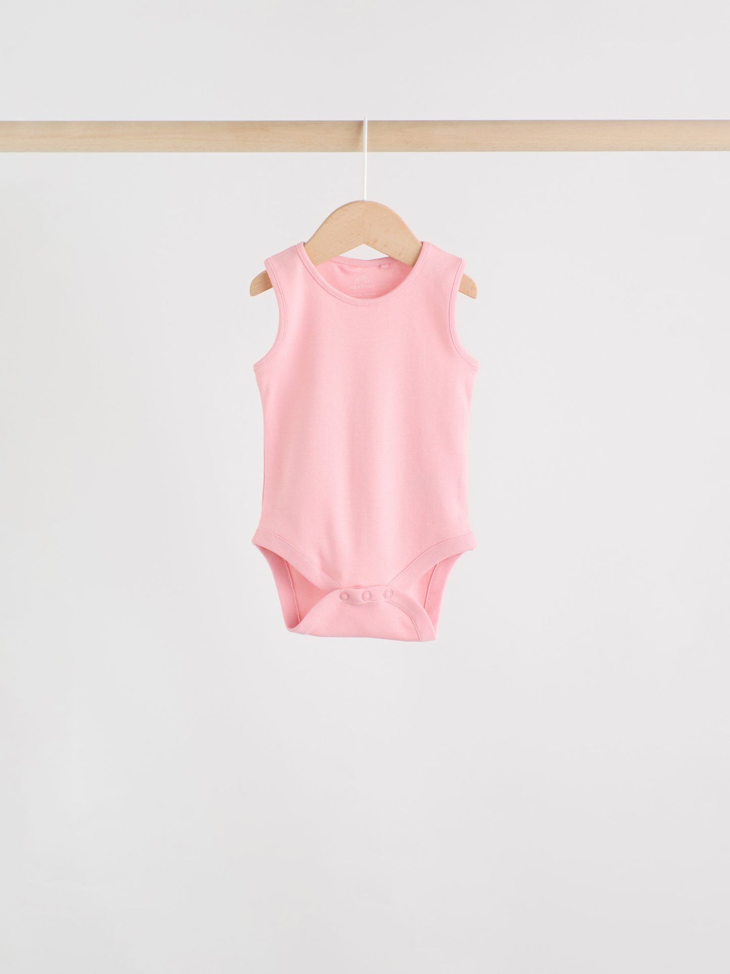 Pink/White 7 Pack Essential Vest Baby Bodysuits image 9