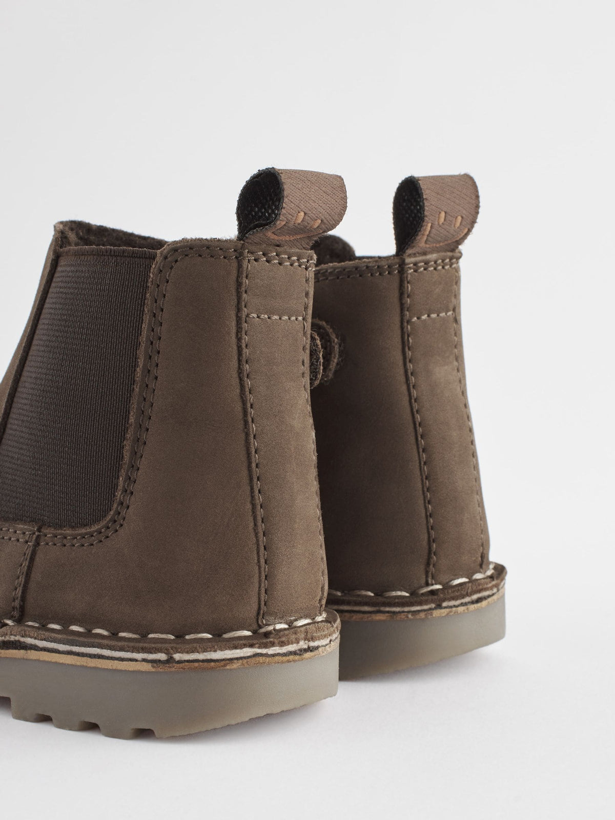 Dsiney Kidz - Chocolate Brown Wide Fit (G) Warm Lined Leather Chelsea Boots image 4