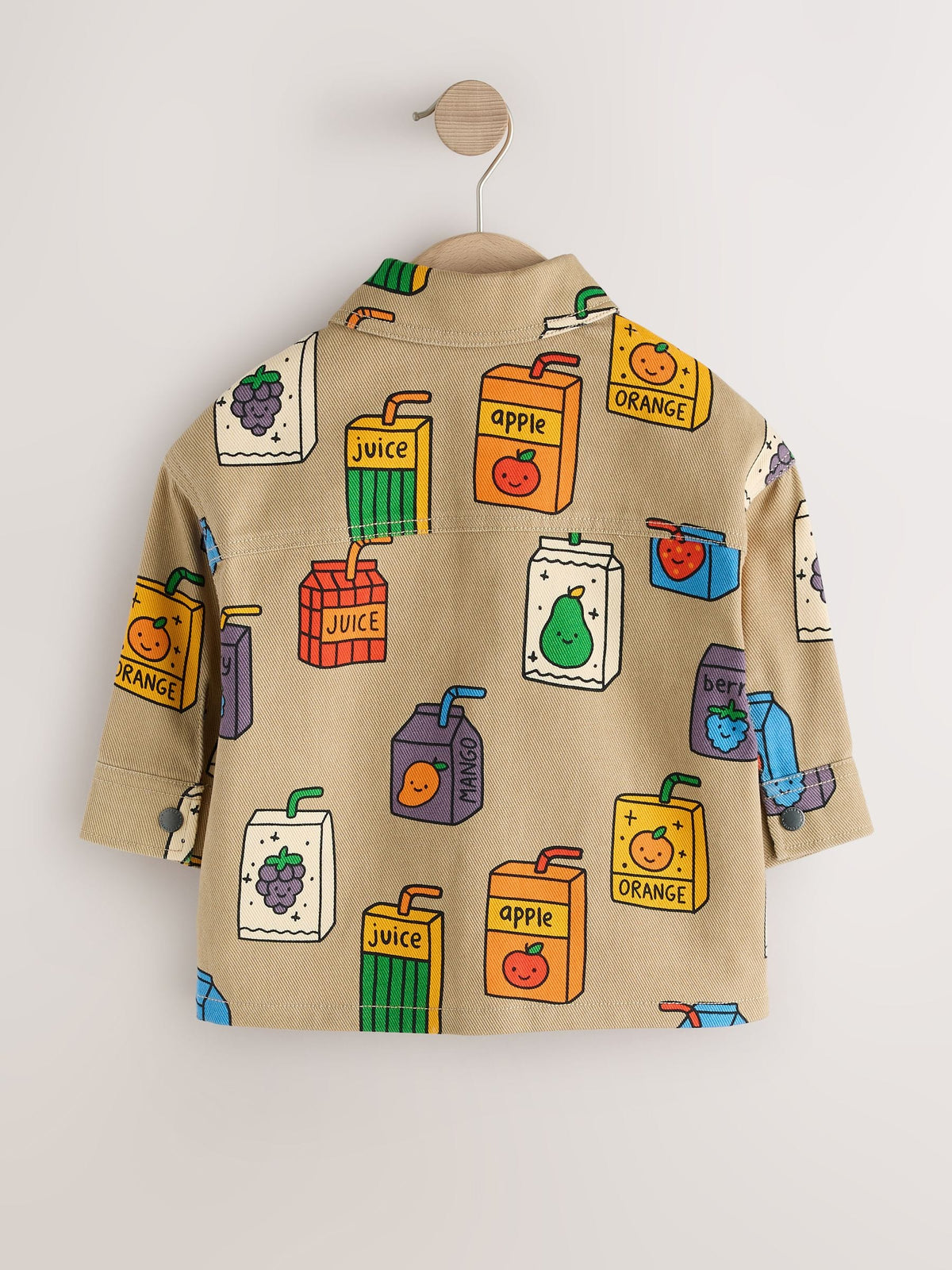Tan Brown All Over Print Juice Box Twill Printed Overshirt (3mths-7yrs) - image 2