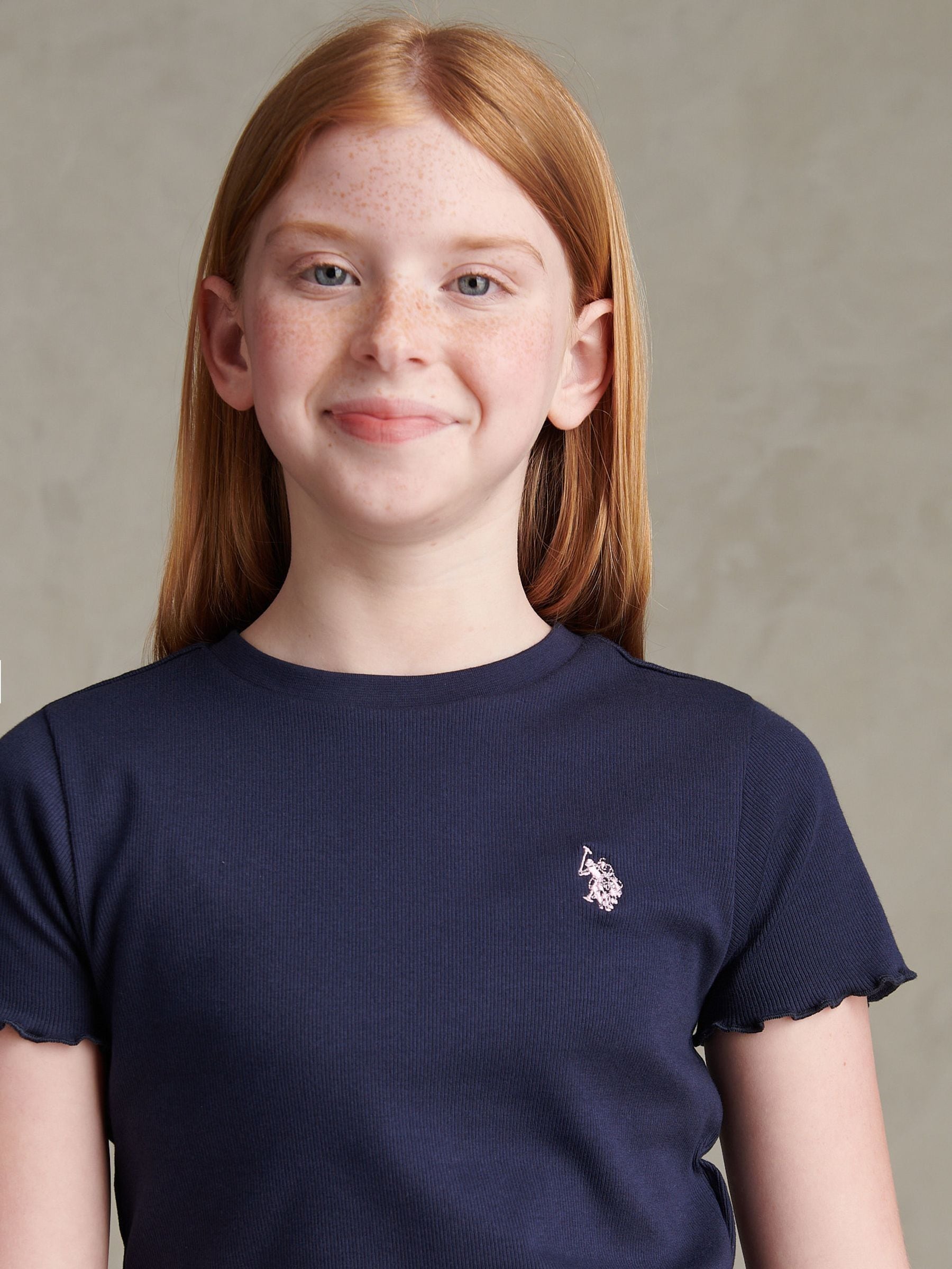 Dsiney Kidz - U.S. Polo Assn Blue Lettuce Hem T-Shirt image 2