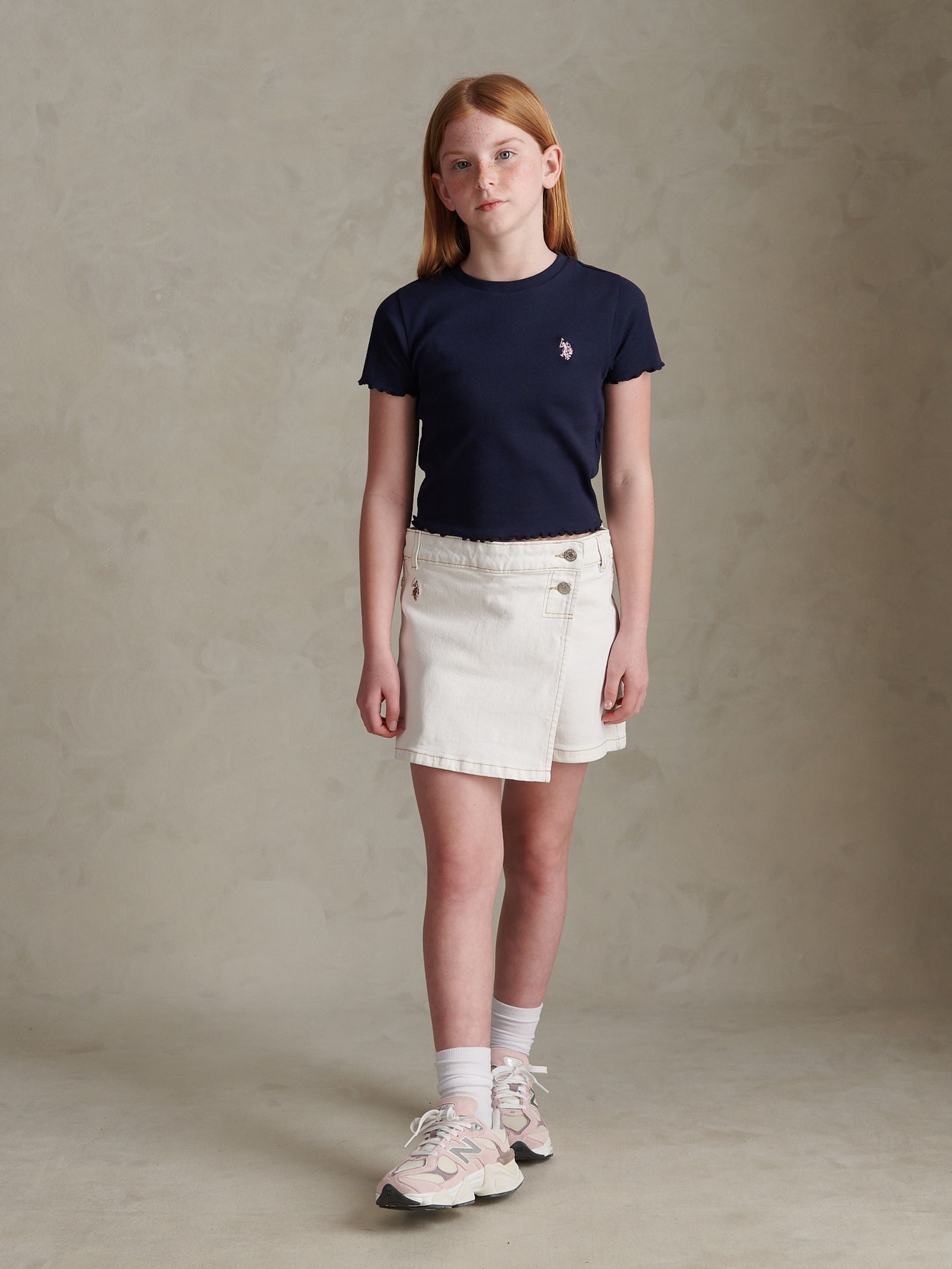 Dsiney Kidz - U.S. Polo Assn Blue Lettuce Hem T-Shirt image 3