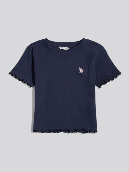 Dsiney Kidz - U.S. Polo Assn Blue Lettuce Hem T-Shirt image 5
