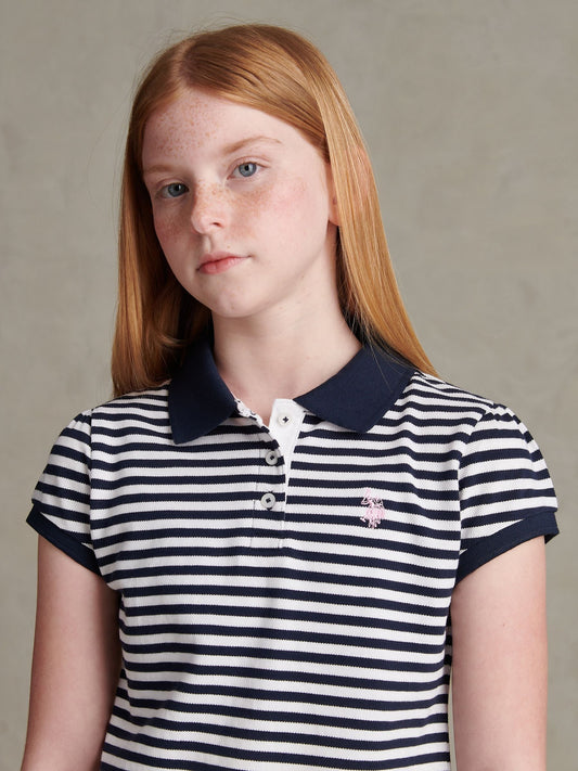 Dsiney Kidz - U.S. Polo Assn Blue Striped Polo Shirt image 2