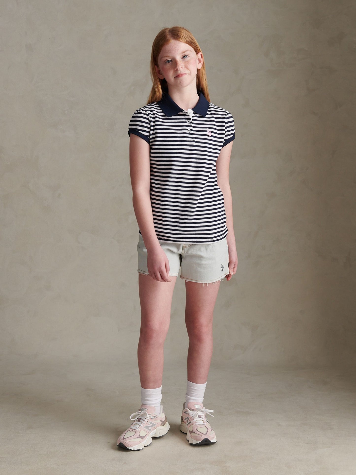 Dsiney Kidz - U.S. Polo Assn Blue Striped Polo Shirt image 3
