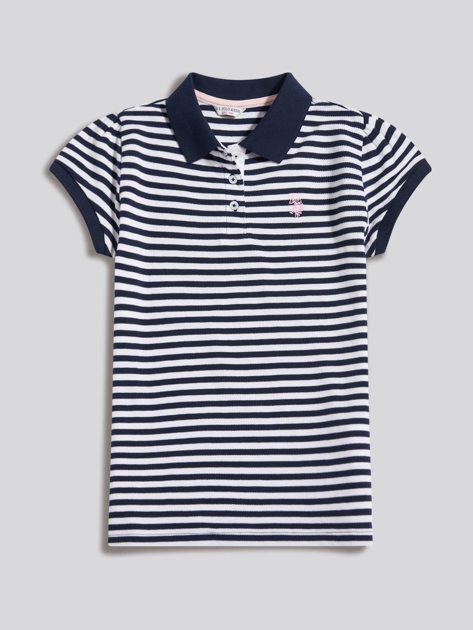 Dsiney Kidz - U.S. Polo Assn Blue Striped Polo Shirt image 5