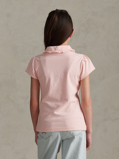 Dsiney Kidz - U.S. Polo Assn Pink Frill Collar Polo Shirt image 4
