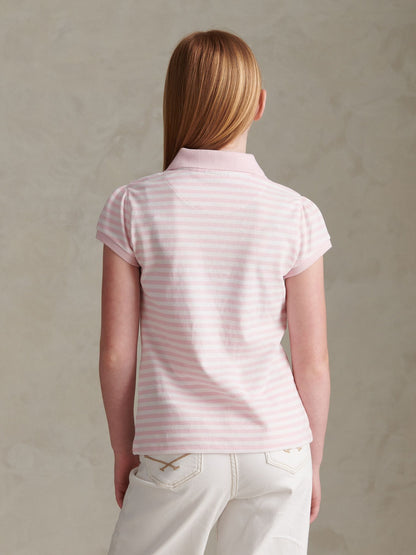 Dsiney Kidz - U.S. Polo Assn Pink Striped Polo Shirt image 4