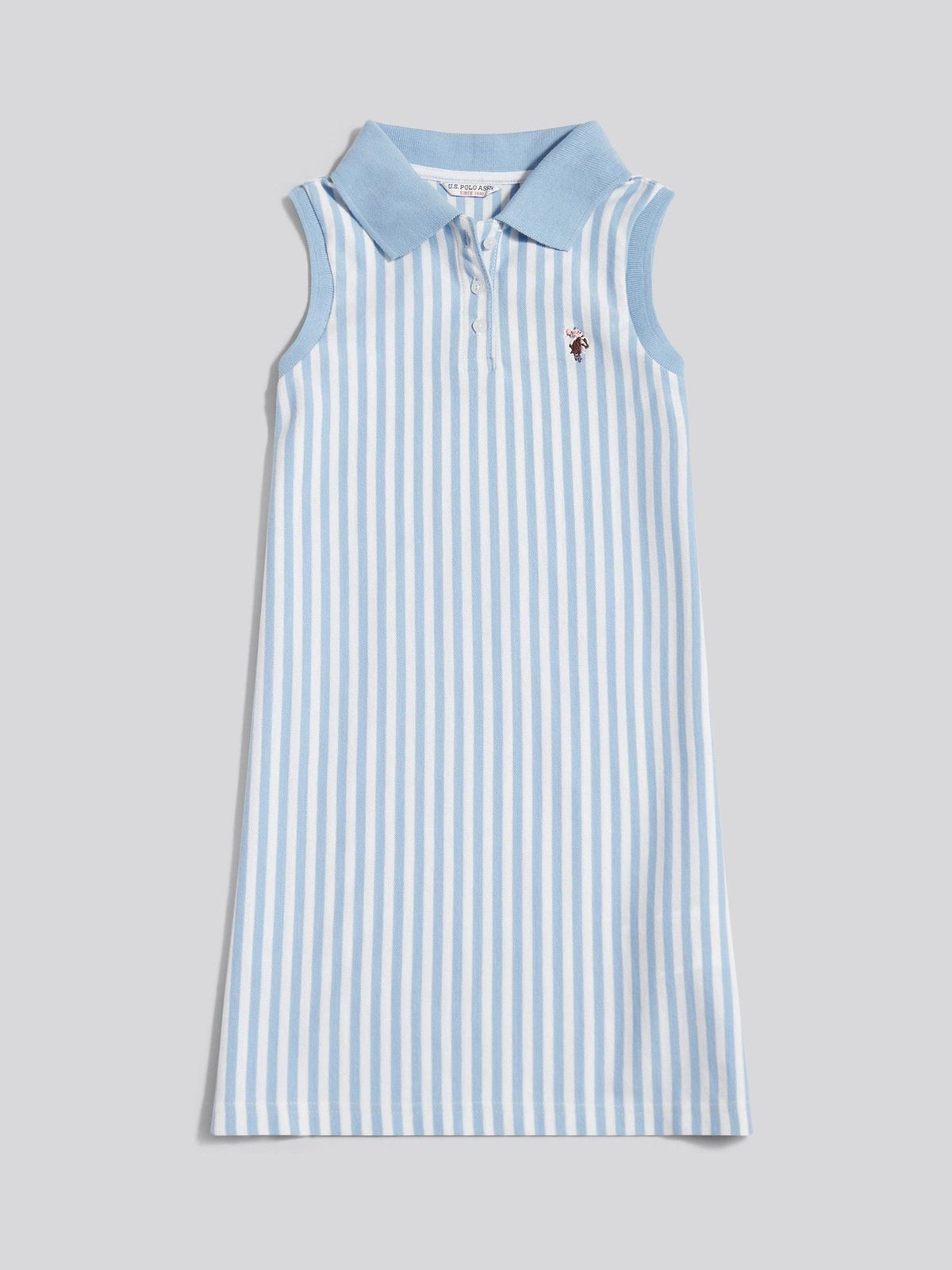 Dsiney Kidz - U.S. Polo Assn Blue Stripe Sleeveless Polo Dress image 4