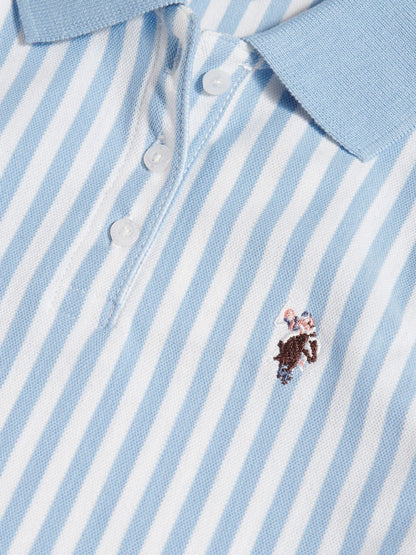 U.S. Polo Assn Blue Stripe Sleeveless Polo Dress image 5