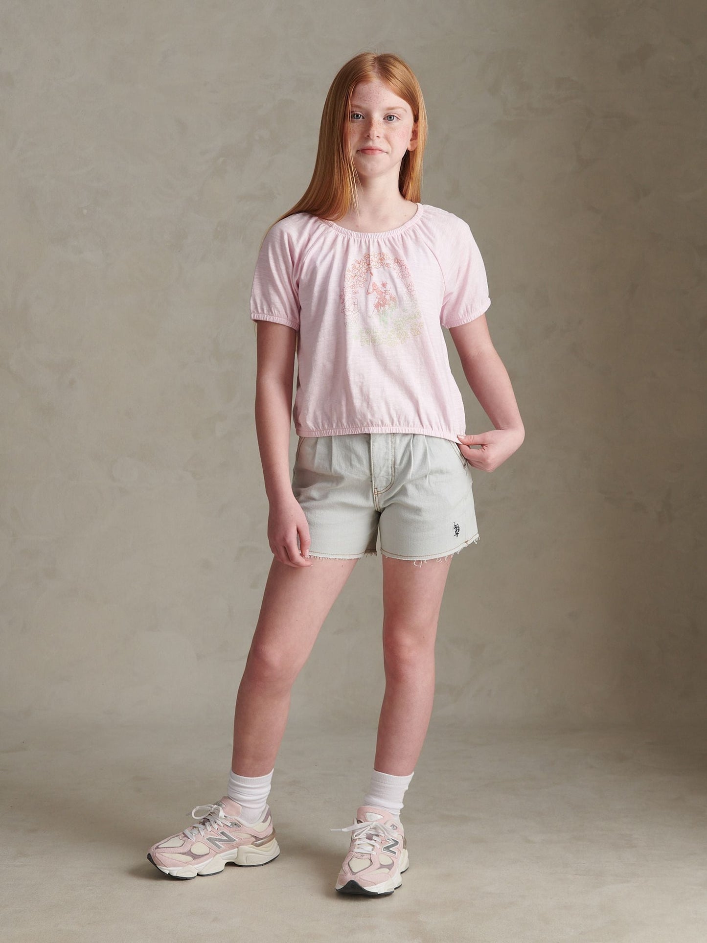 Dsiney Kidz - U.S. Polo Assn Pink Ombre Graphic Elasticated T-Shirt image 3