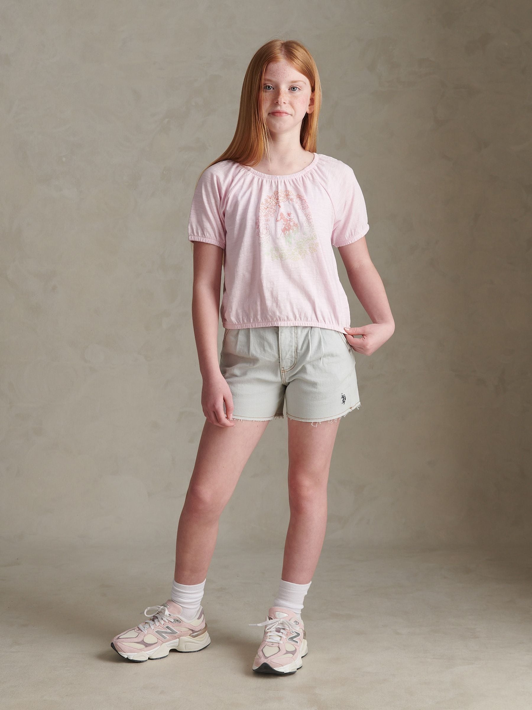 Dsiney Kidz - U.S. Polo Assn Pink Ombre Graphic Elasticated T-Shirt image 3