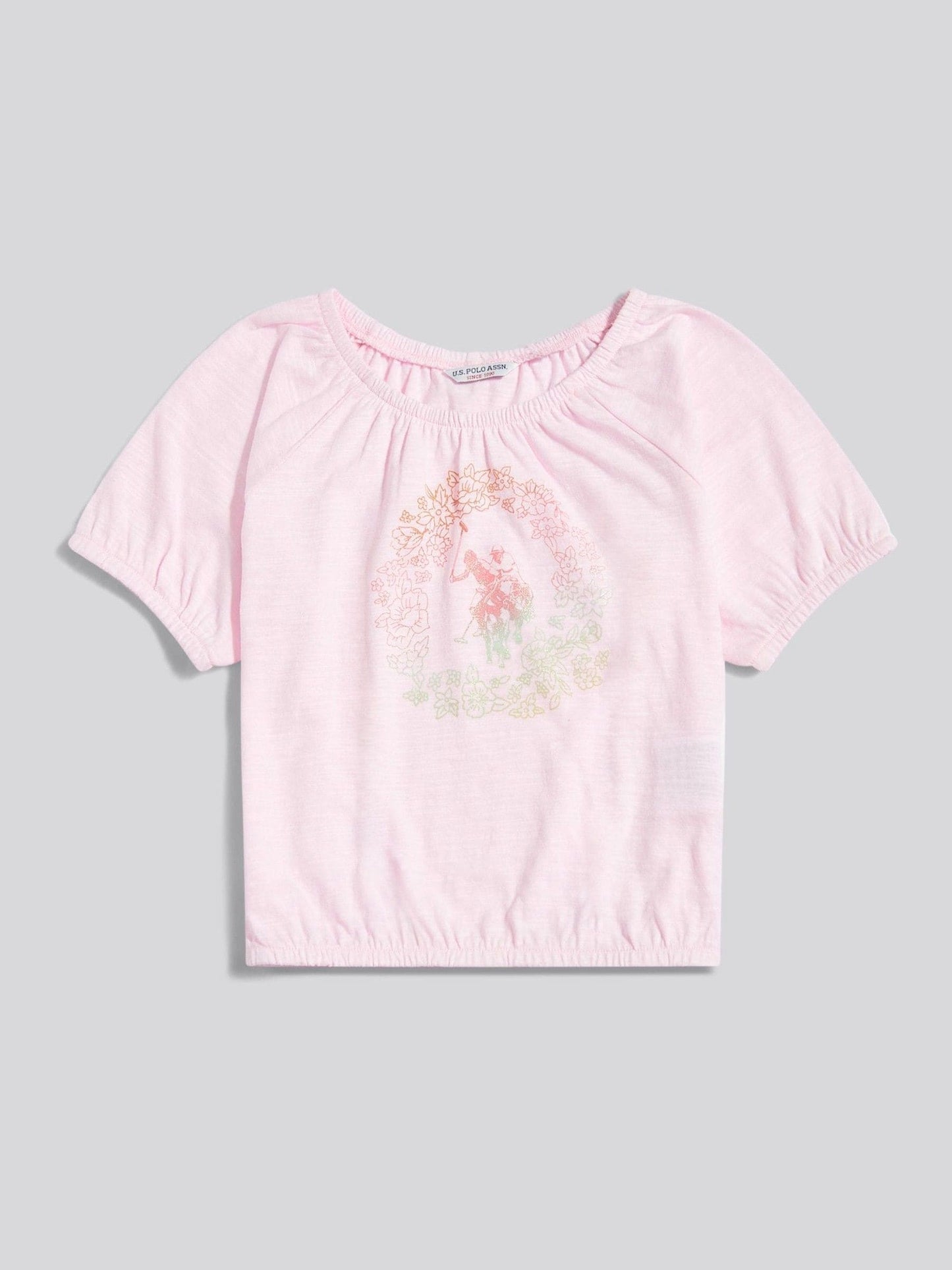 Dsiney Kidz - U.S. Polo Assn Pink Ombre Graphic Elasticated T-Shirt image 5