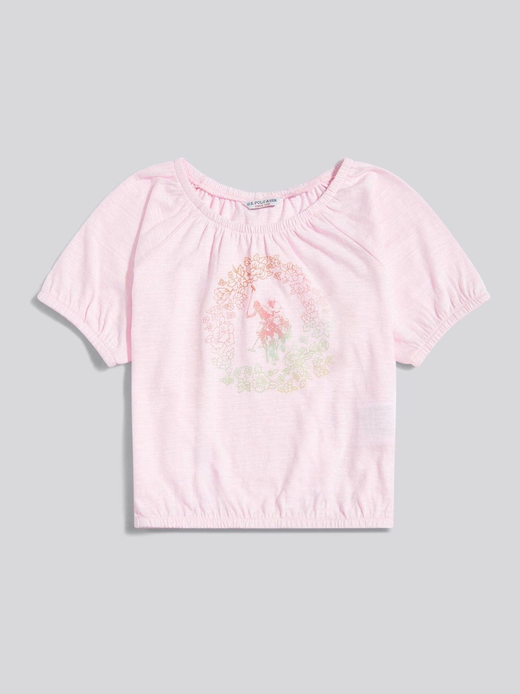 Dsiney Kidz - U.S. Polo Assn Pink Ombre Graphic Elasticated T-Shirt image 5