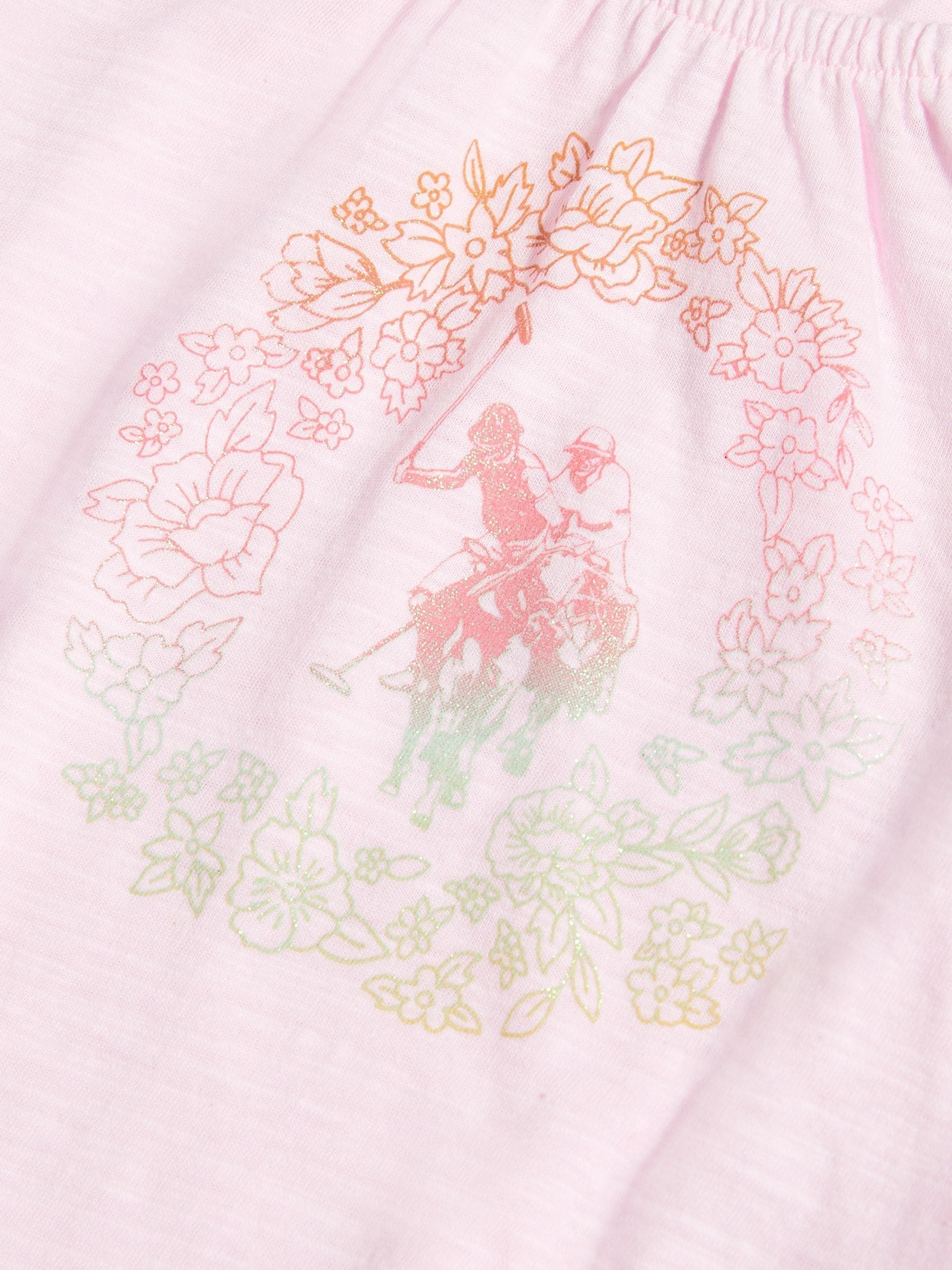 Dsiney Kidz - U.S. Polo Assn Pink Ombre Graphic Elasticated T-Shirt image 6