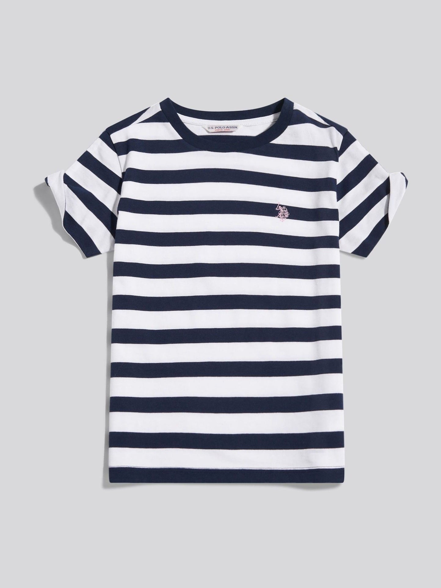 Dsiney Kidz - U.S. Polo Assn Blue Striped Cold Shoulder T-Shirt image 5