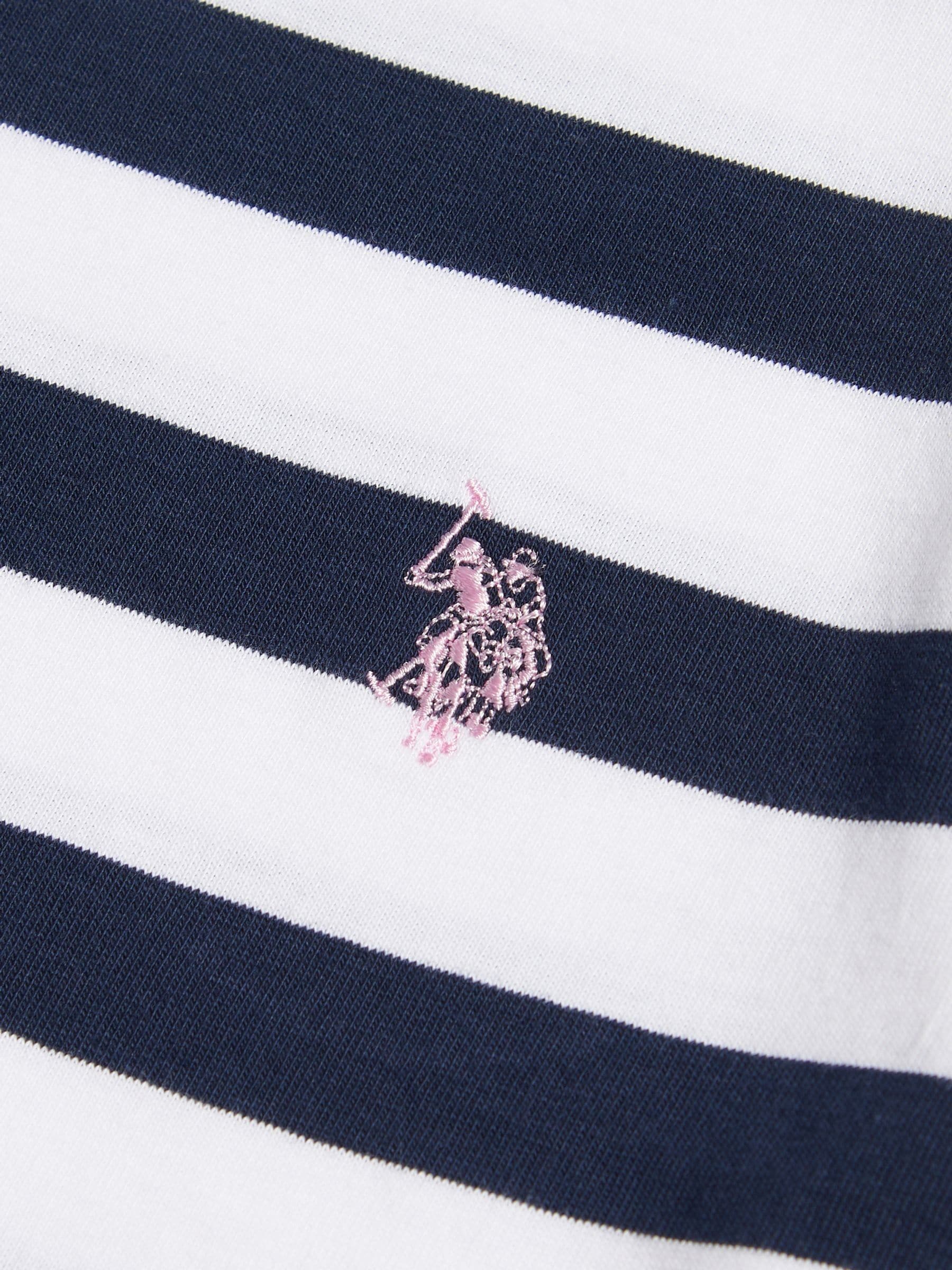 Dsiney Kidz - U.S. Polo Assn Blue Striped Cold Shoulder T-Shirt image 6