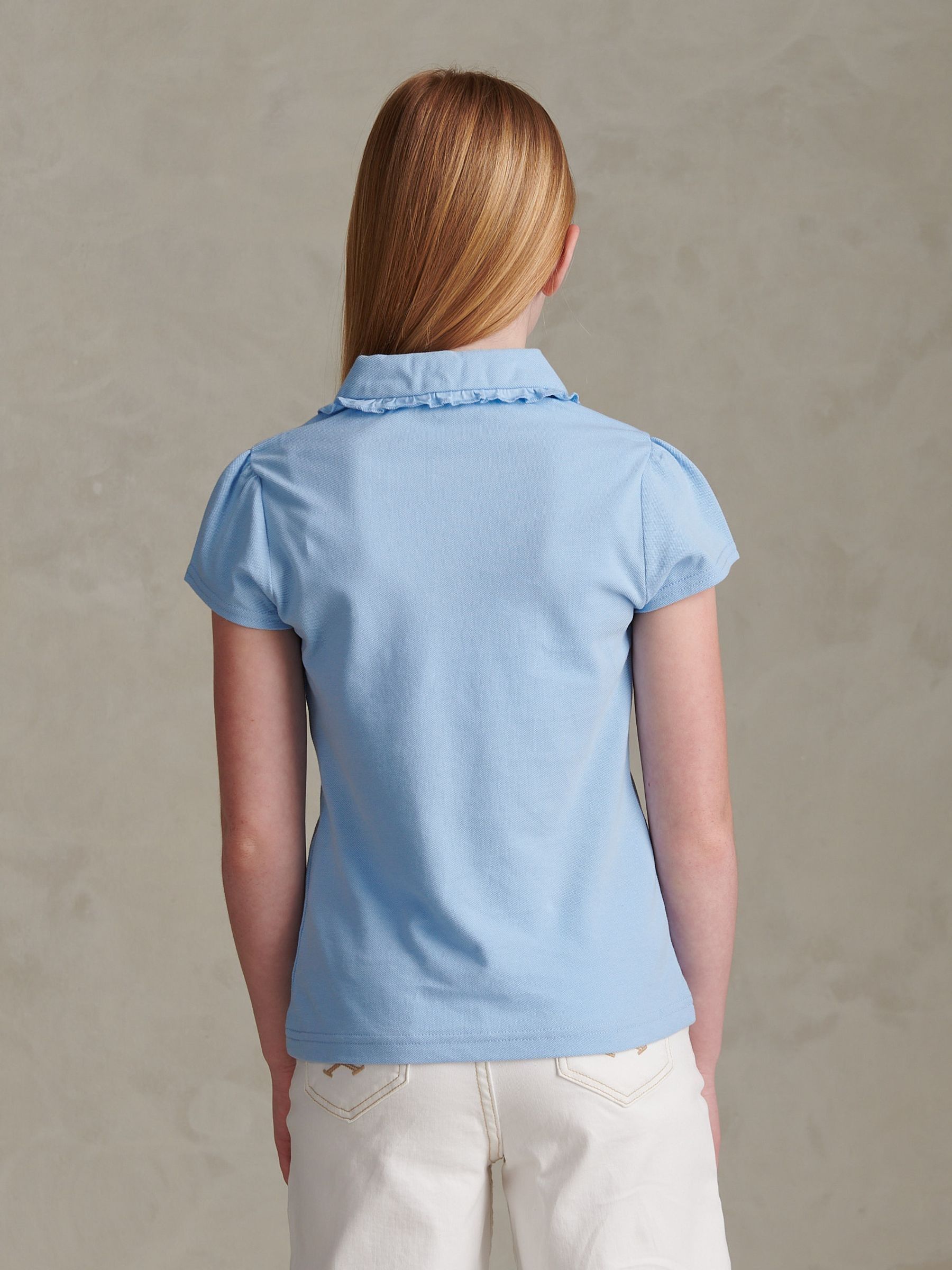 Dsiney Kidz - U.S. Polo Assn Blue Frill Collar Polo Shirt image 4