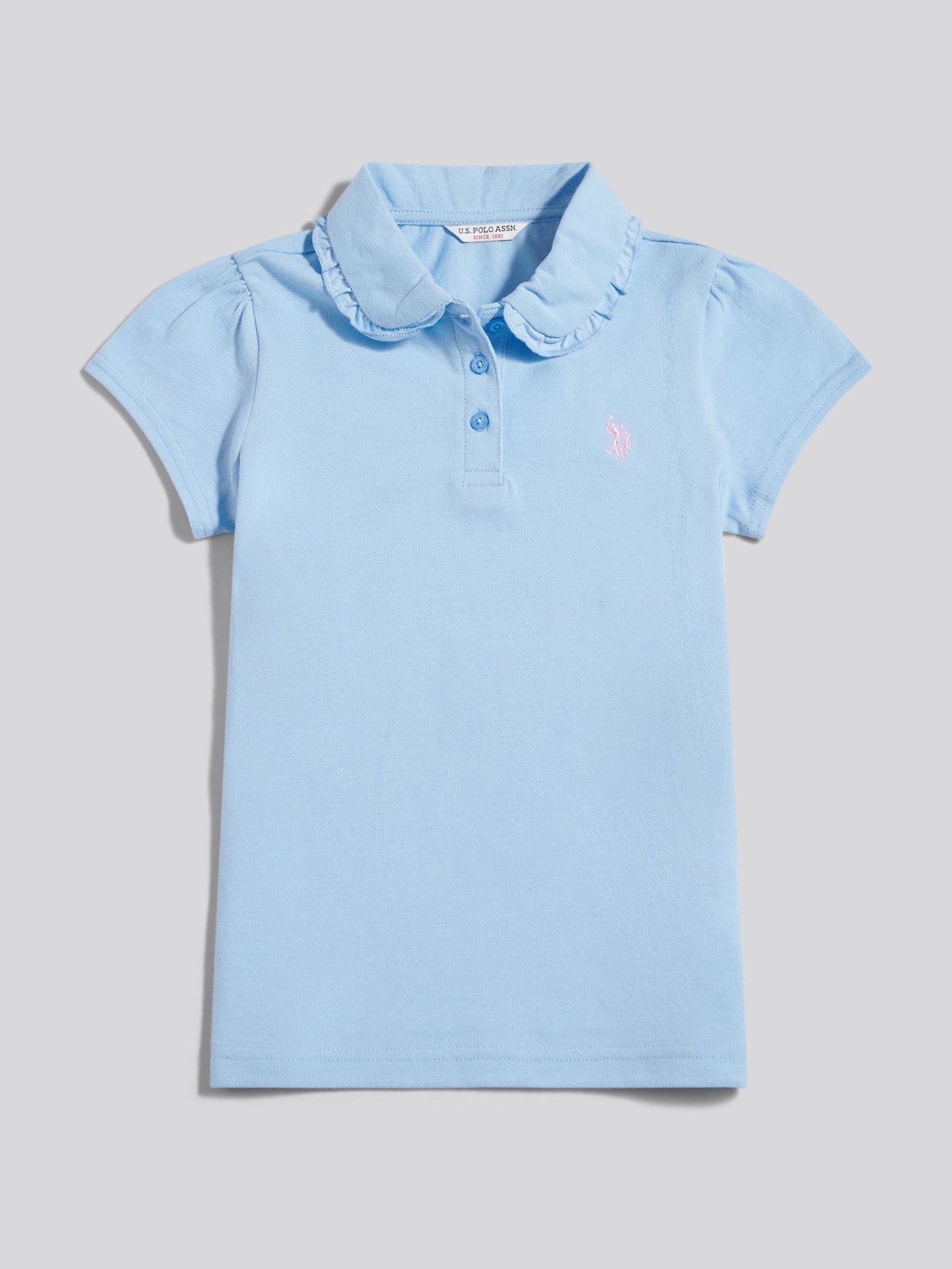Dsiney Kidz - U.S. Polo Assn Blue Frill Collar Polo Shirt image 5