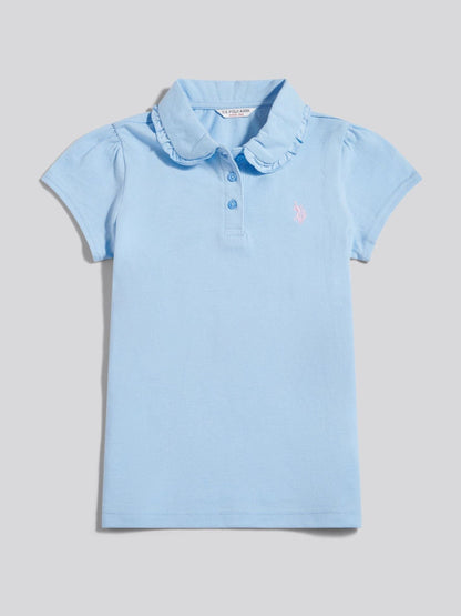 Dsiney Kidz - U.S. Polo Assn Blue Frill Collar Polo Shirt image 5