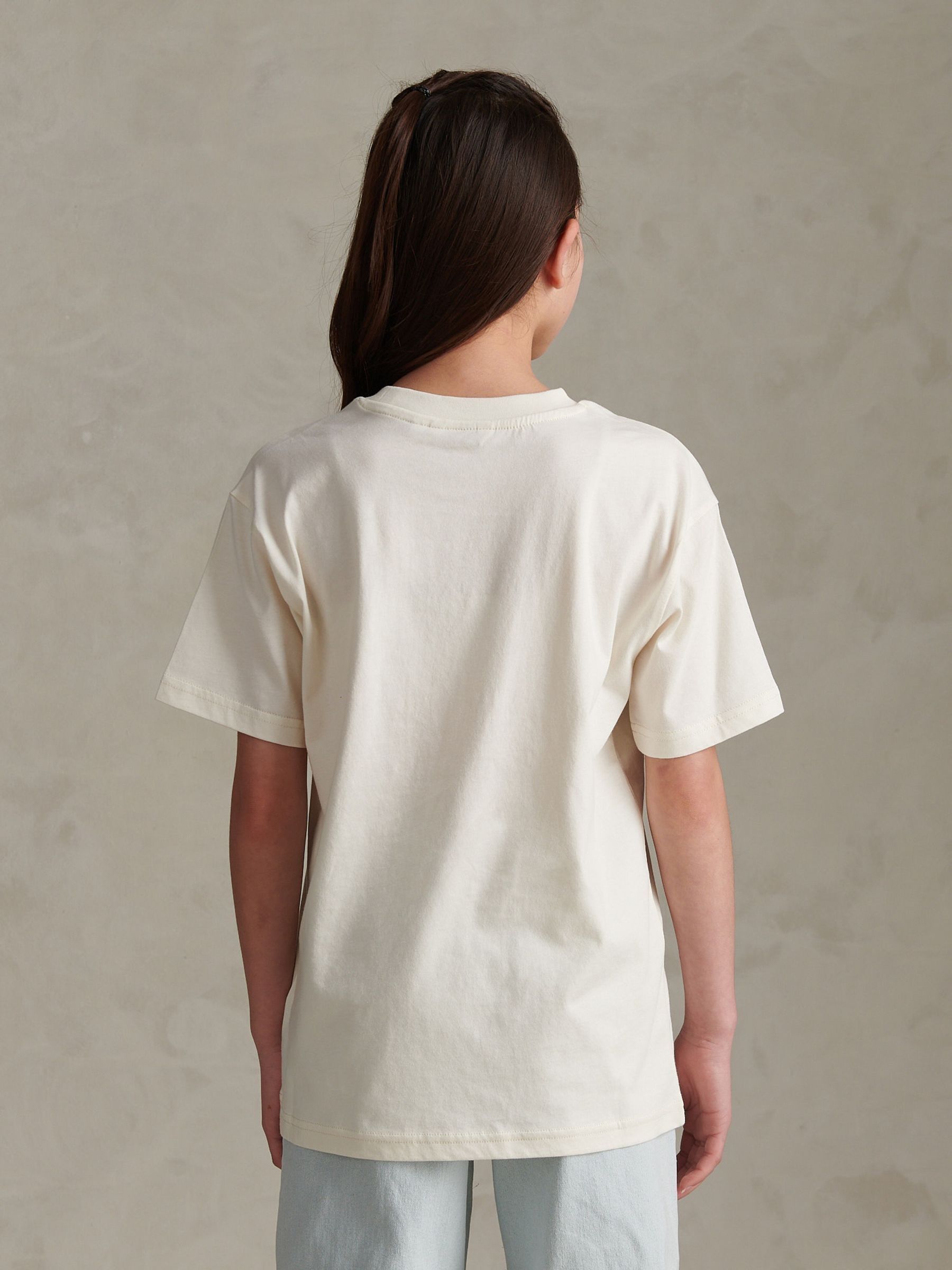 Dsiney Kidz - U.S. Polo Assn Cream Oversized DHM Graphic T-Shirt image 4