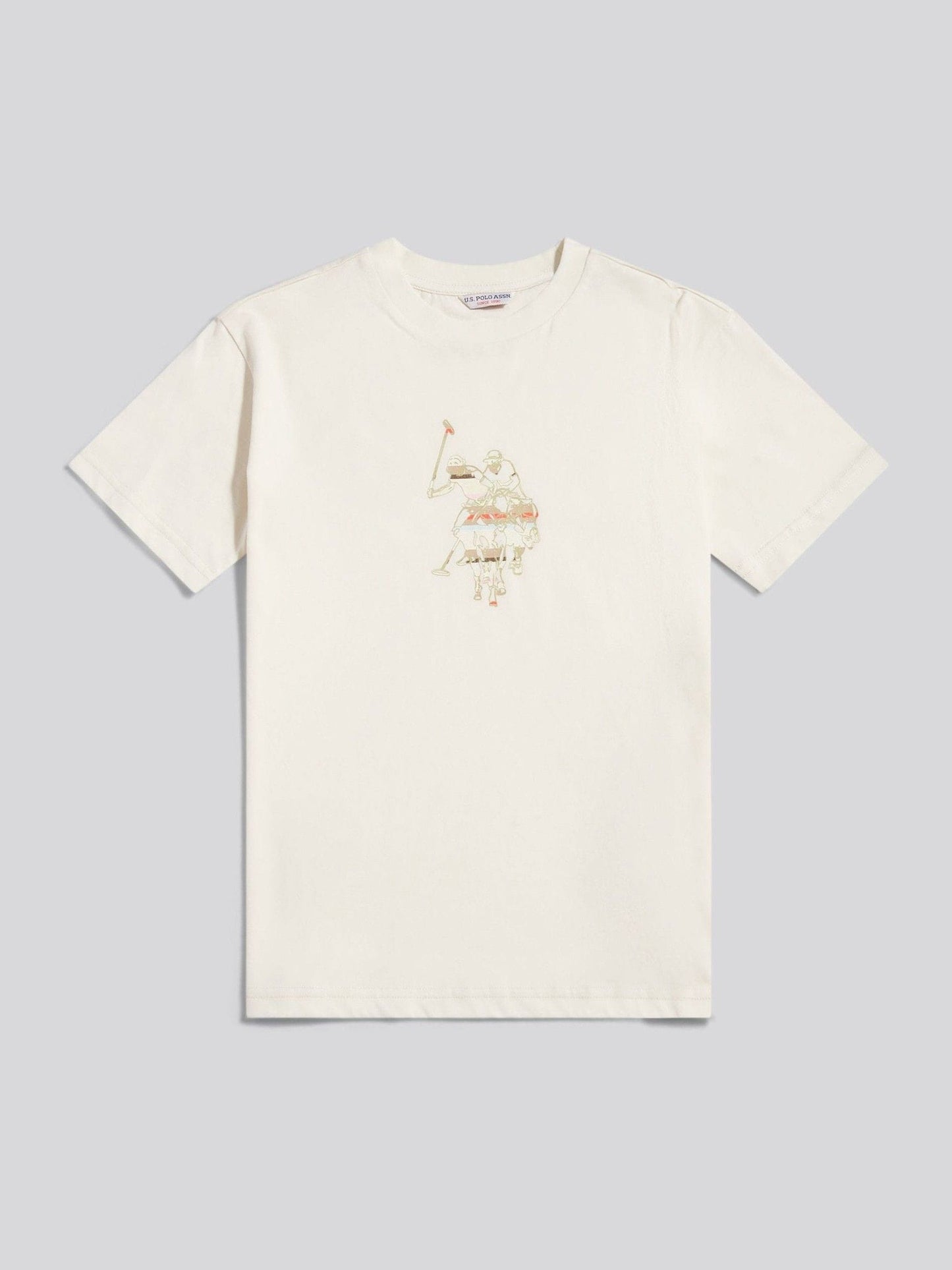 Dsiney Kidz - U.S. Polo Assn Cream Oversized DHM Graphic T-Shirt image 5