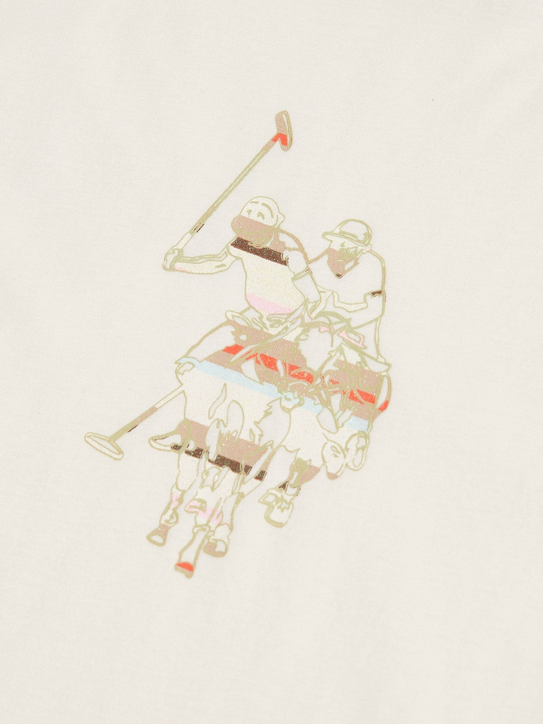 Dsiney Kidz - U.S. Polo Assn Cream Oversized DHM Graphic T-Shirt image 6
