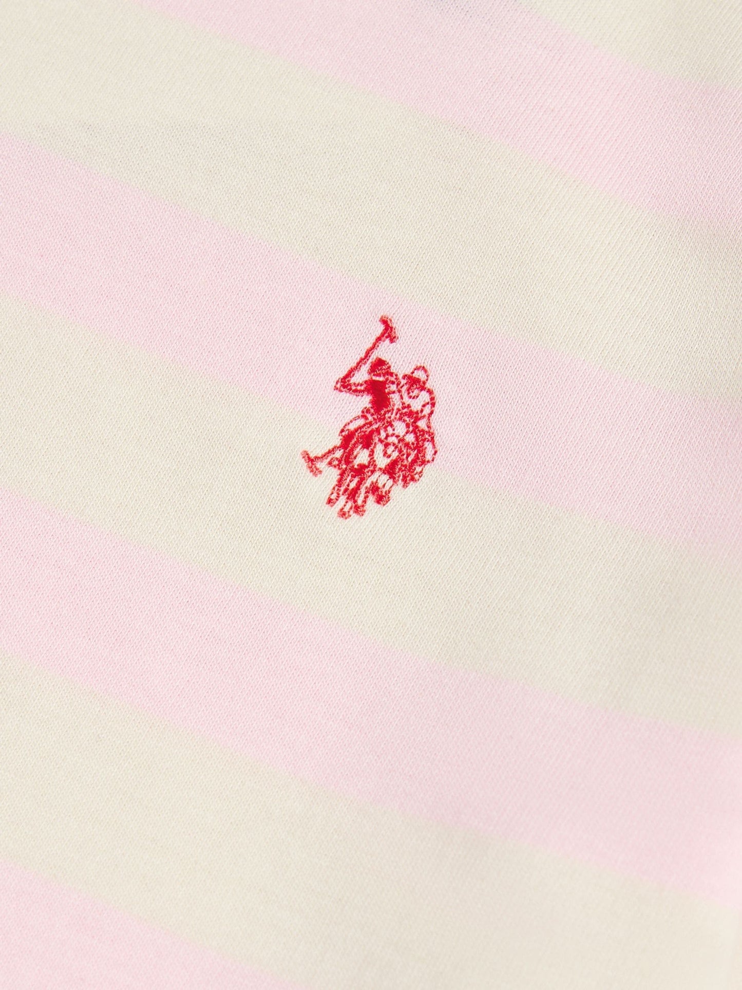 Dsiney Kidz - U.S. Polo Assn Pink Striped Cold Shoulder T-Shirt image 6