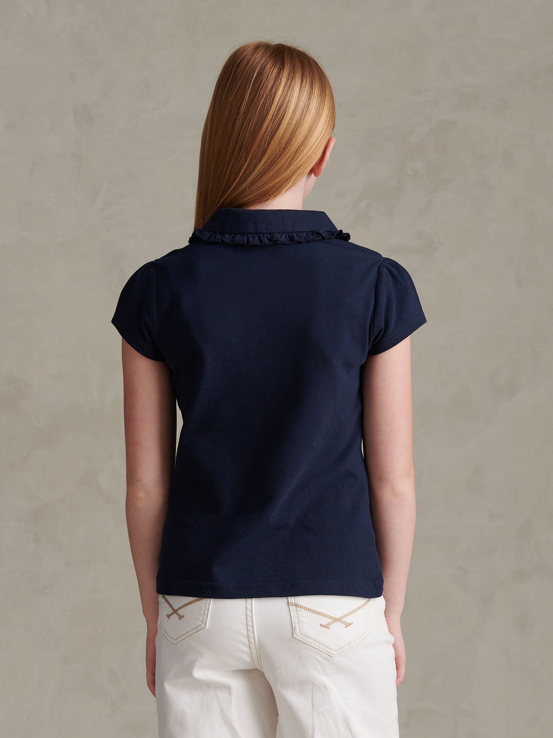 Dsiney Kidz - U.S. Polo Assn Navy Frill Collar Polo Shirt image 4