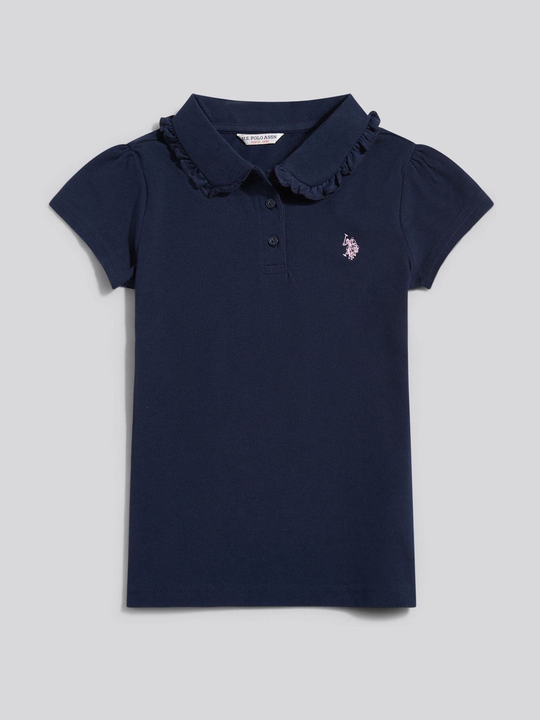 Dsiney Kidz - U.S. Polo Assn Navy Frill Collar Polo Shirt image 5