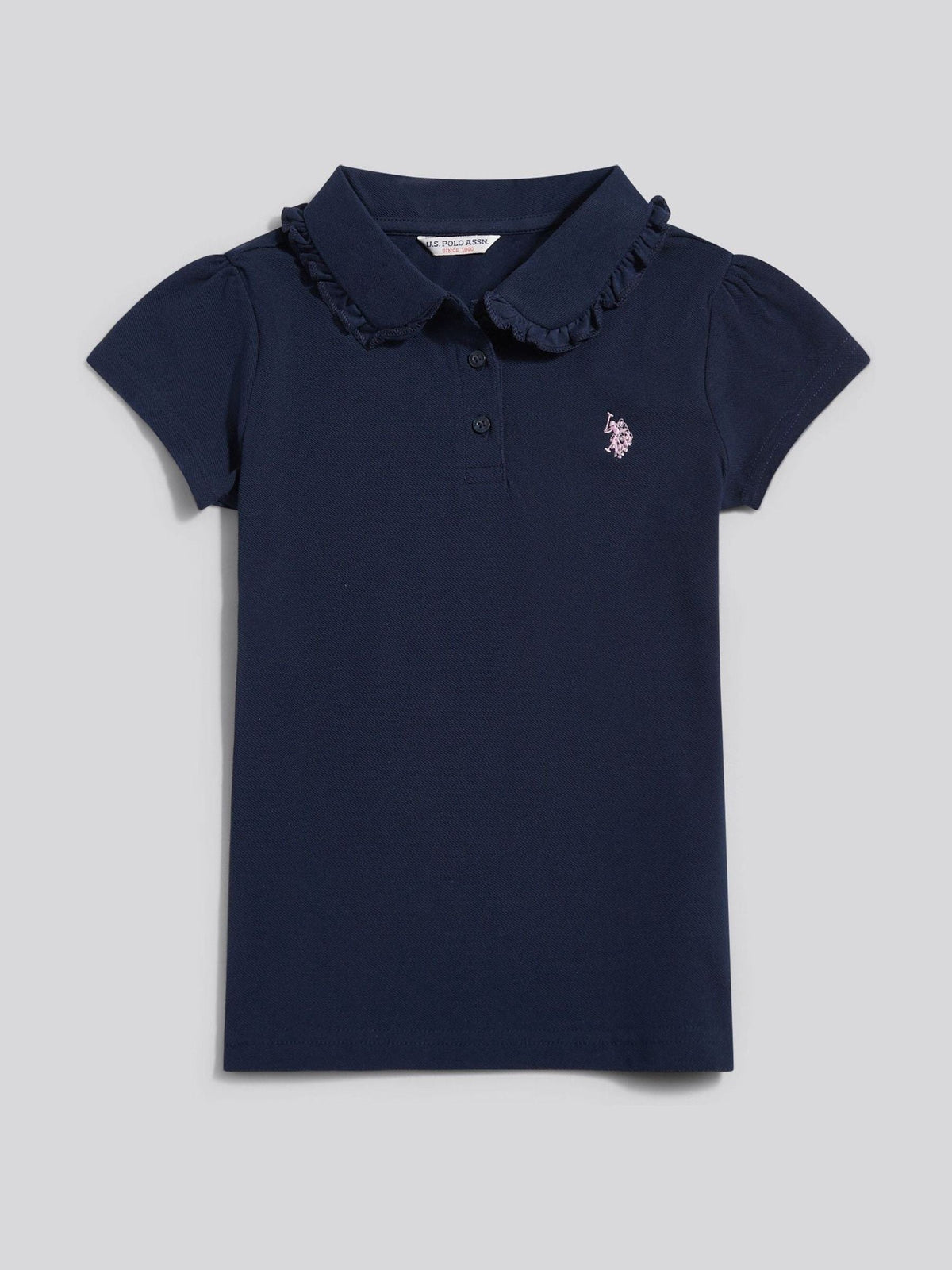 Dsiney Kidz - U.S. Polo Assn Navy Frill Collar Polo Shirt image 5