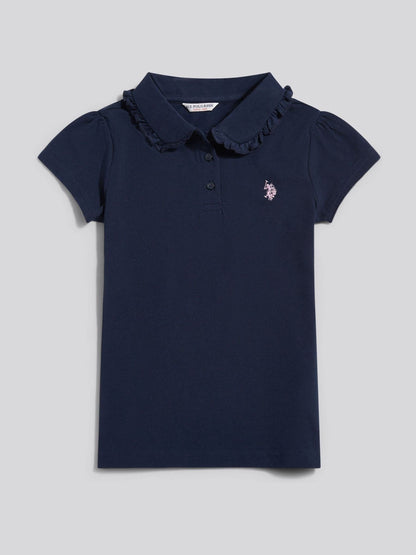 Dsiney Kidz - U.S. Polo Assn Navy Frill Collar Polo Shirt image 5