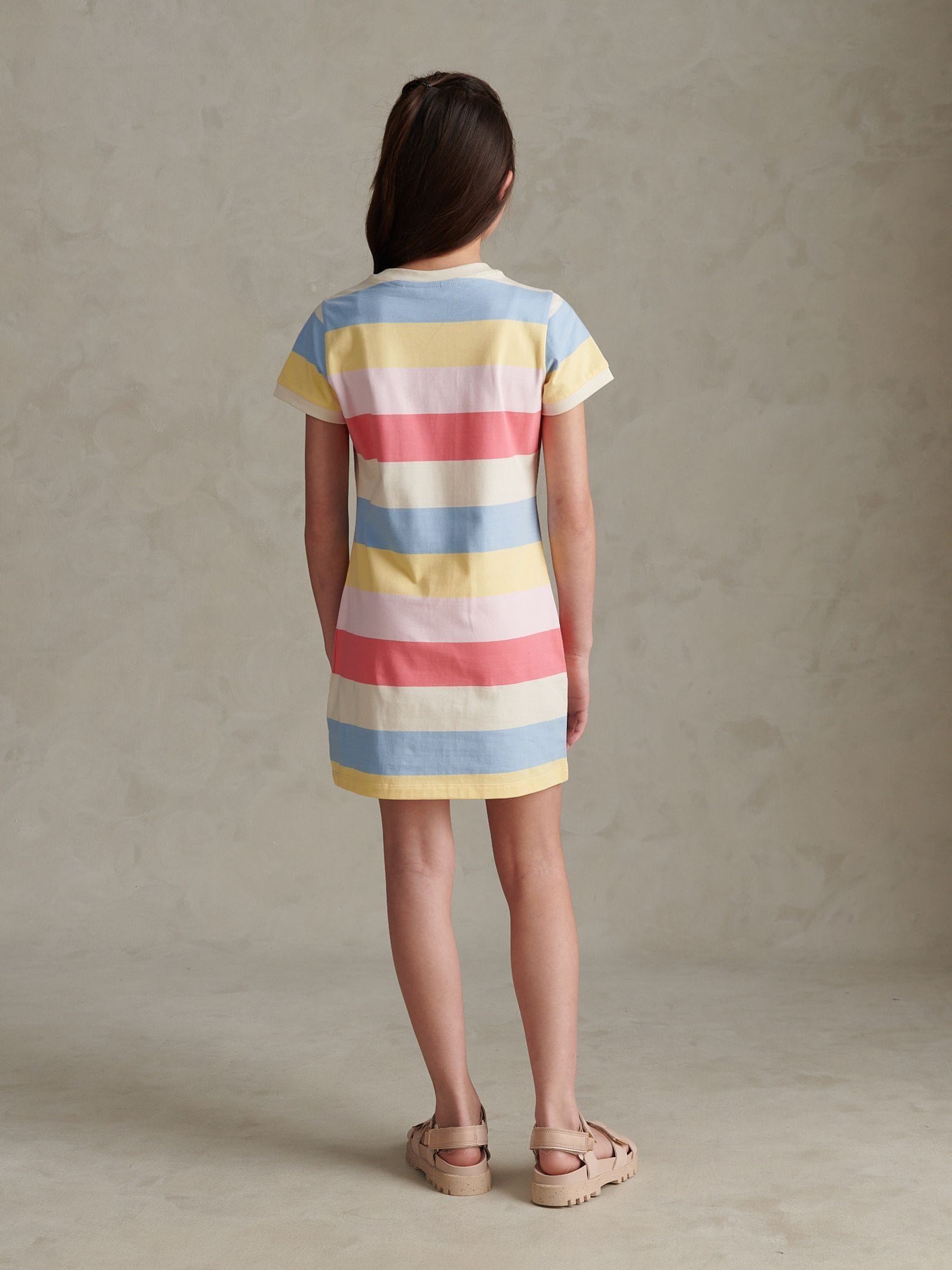 U.S. Polo Assn Pink Multistripe T-Shirt Dress image 3