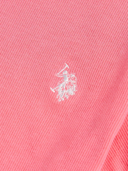 Dsiney Kidz - U.S. Polo Assn Pink Lettuce Hem T-Shirt image 6