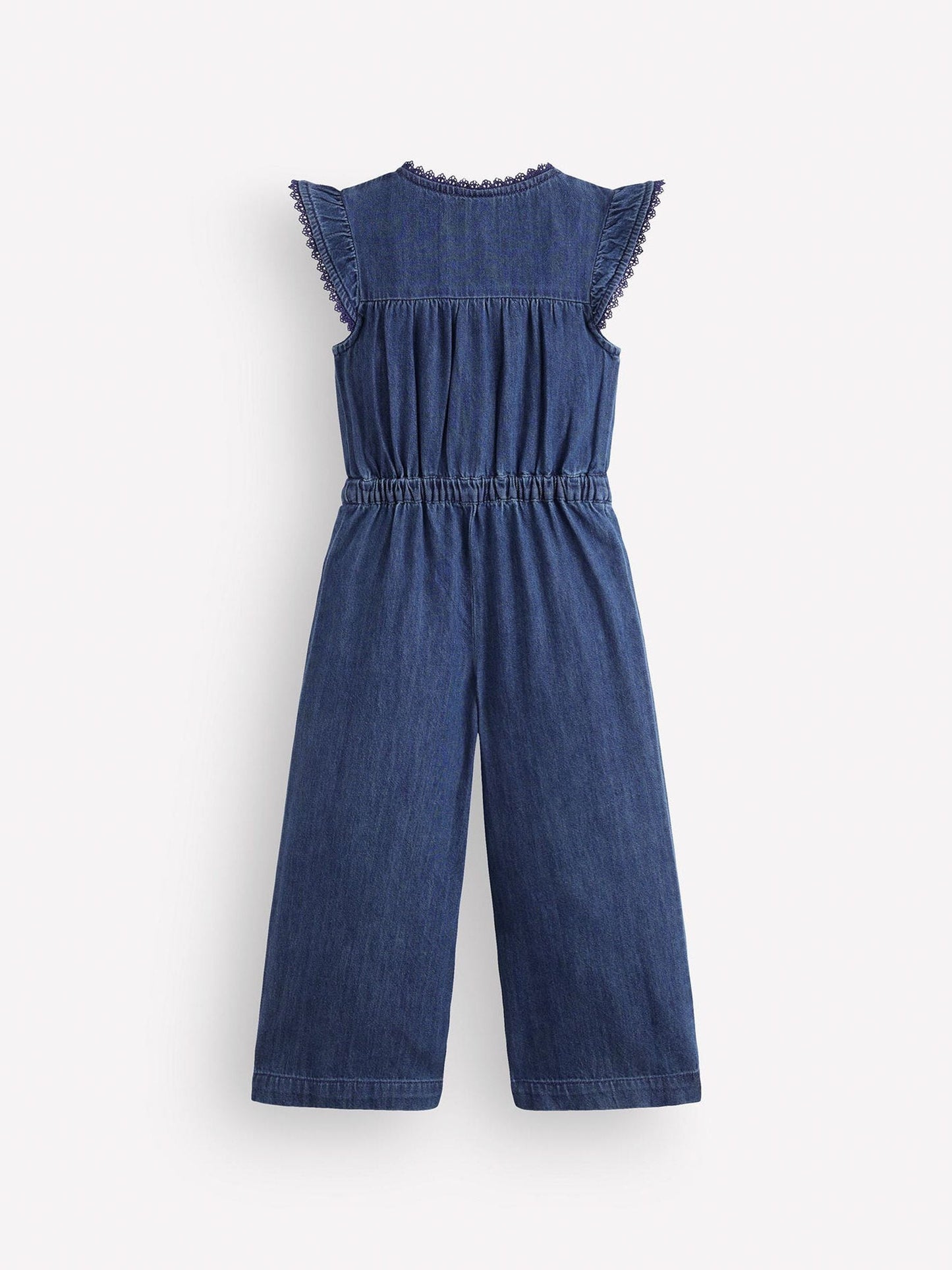 Dsiney Kidz - Boden Blue Flutter Sleeve Denim Jumpsuit image 2