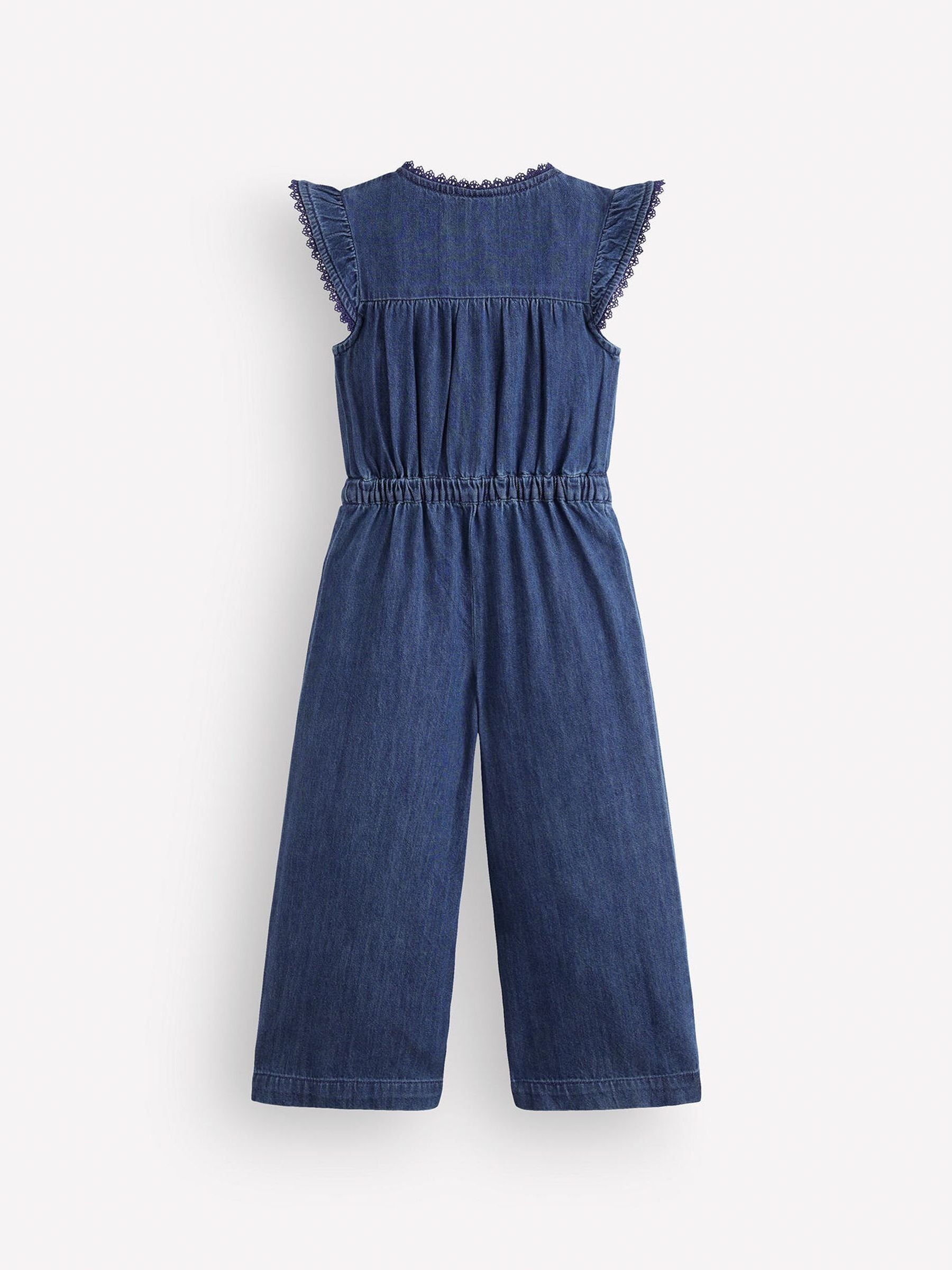 Dsiney Kidz - Boden Blue Flutter Sleeve Denim Jumpsuit image 2