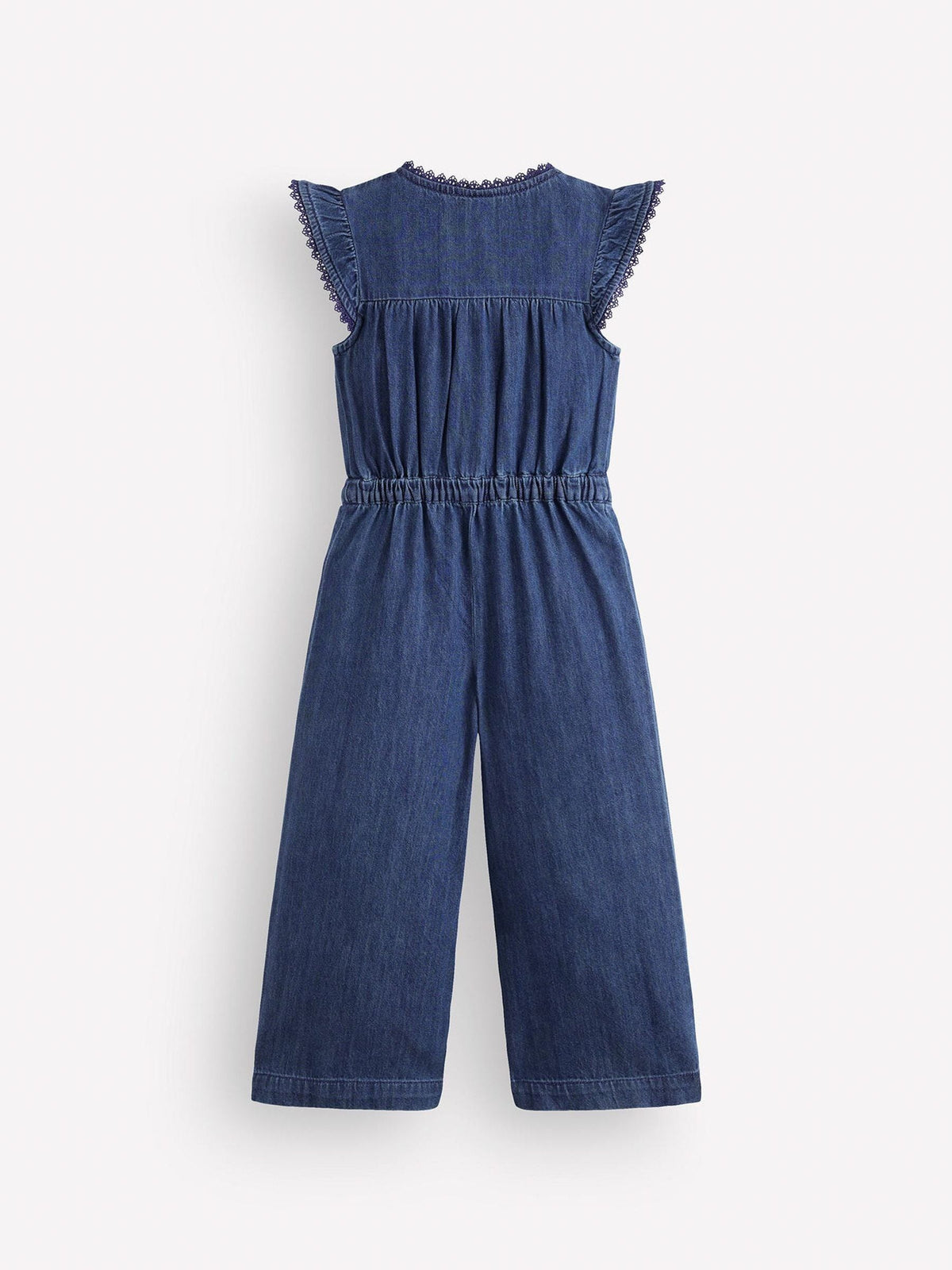 Dsiney Kidz - Boden Blue Flutter Sleeve Denim Jumpsuit image 2