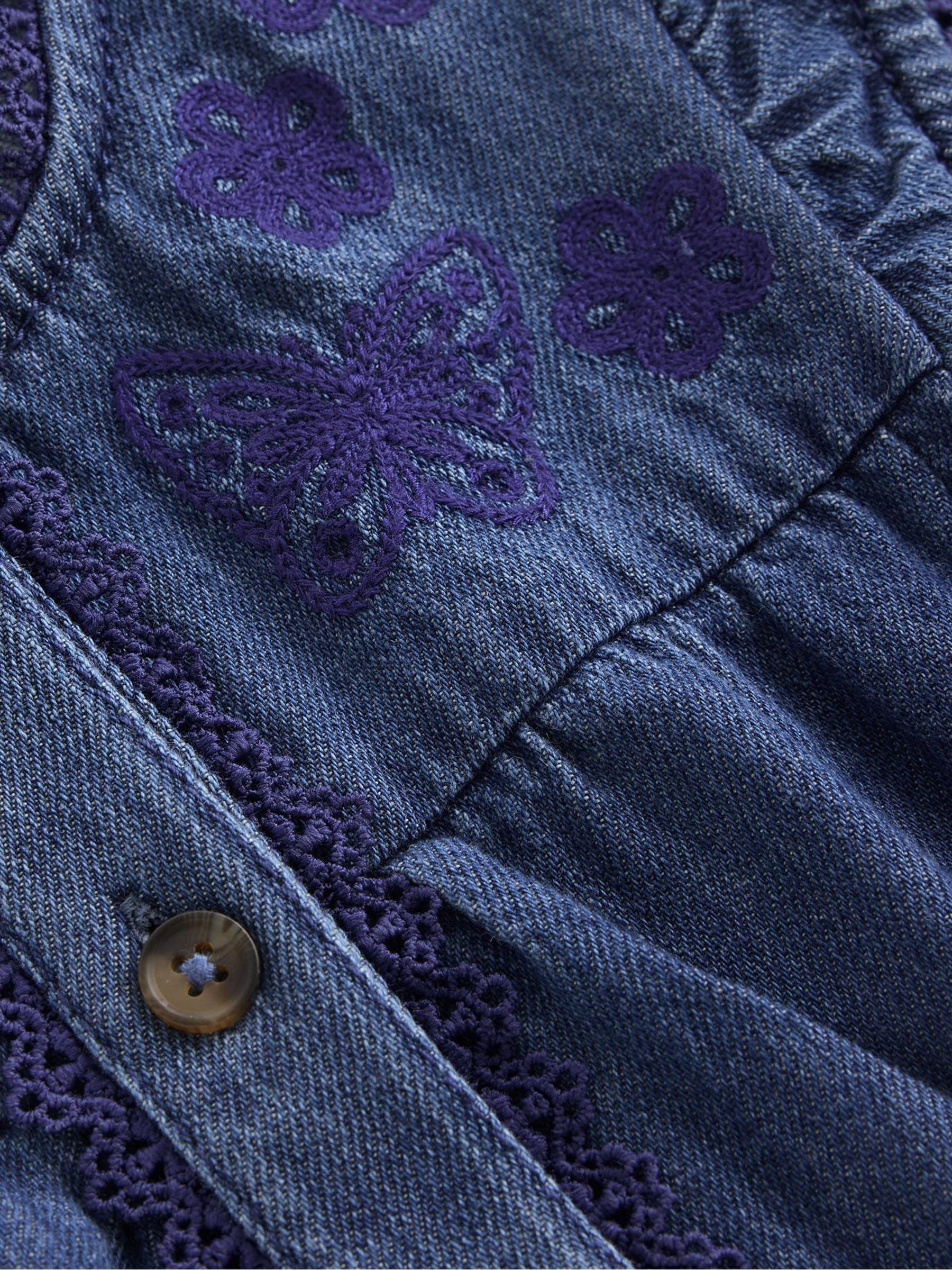 Dsiney Kidz - Boden Blue Flutter Sleeve Denim Jumpsuit image 3
