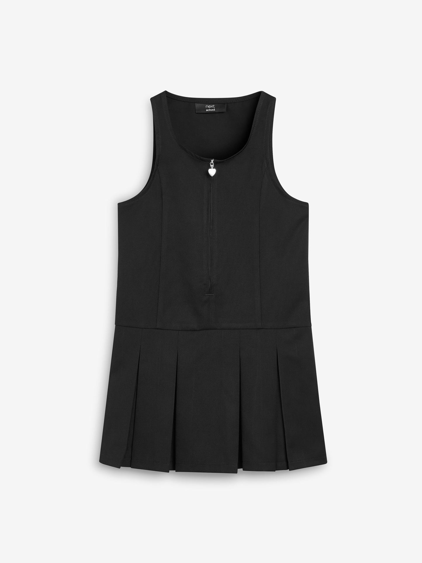 Black Regular Fit Zip Front School Pinafore (3-14yrs) image 5